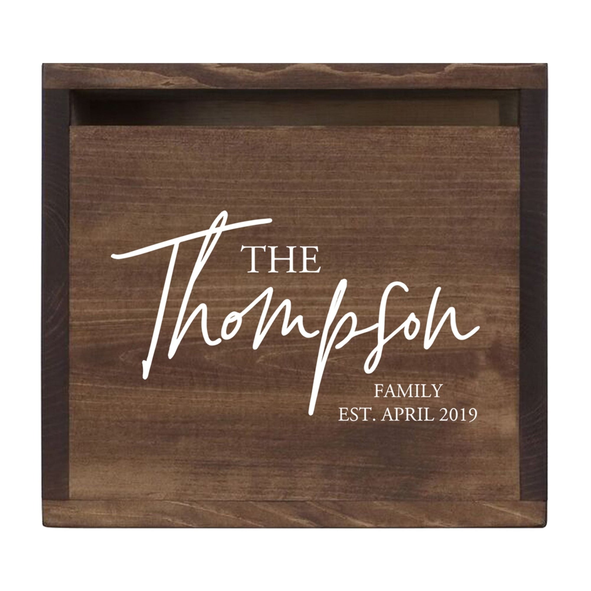 Personalized Wooden Card Box for Wedding Ceremonies, Venues, Receptions, Bridal Showers, and Engagement Parties 13.5x12 - The Thompson - LifeSong Milestones