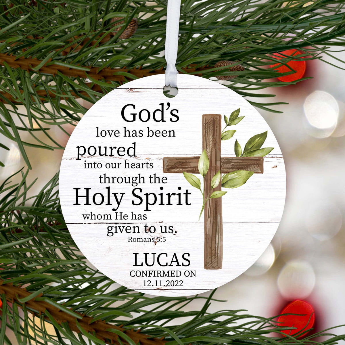 Personalized Wooden Confirmation Ornament - I Have Sworn - LifeSong Milestones