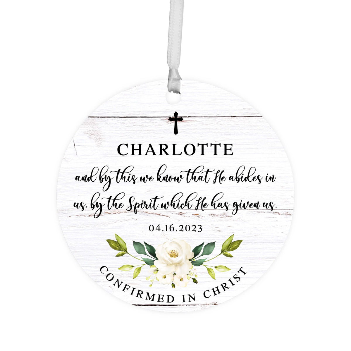 Personalized Wooden Confirmation Ornament - I Have Sworn - LifeSong Milestones