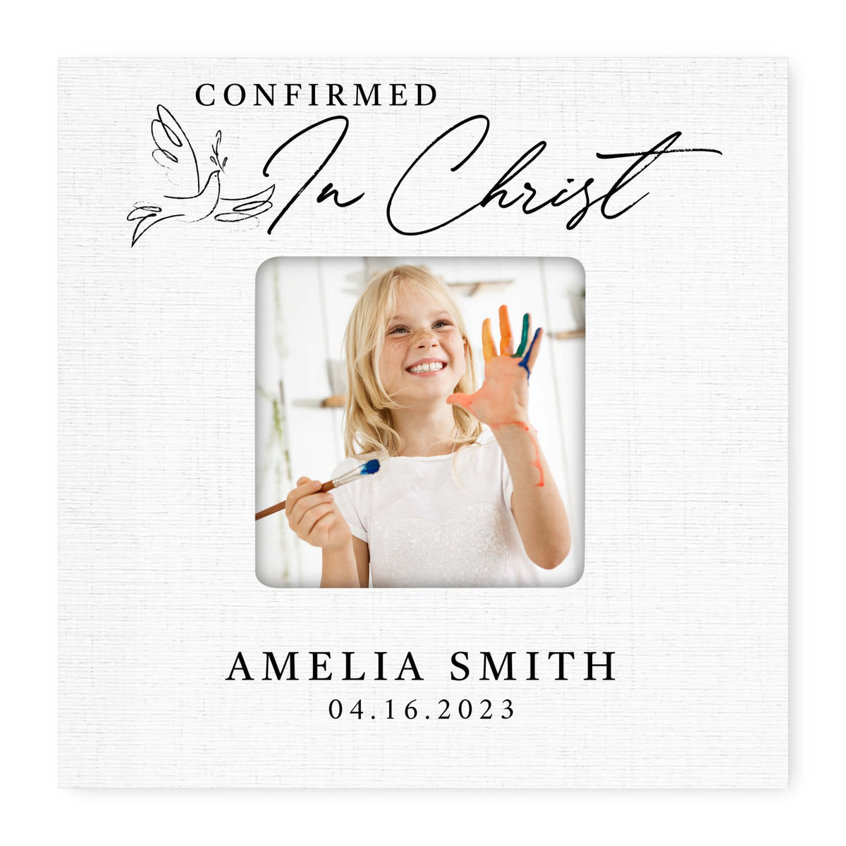 Personalized Wooden Confirmation Picture Frame - LifeSong Milestones