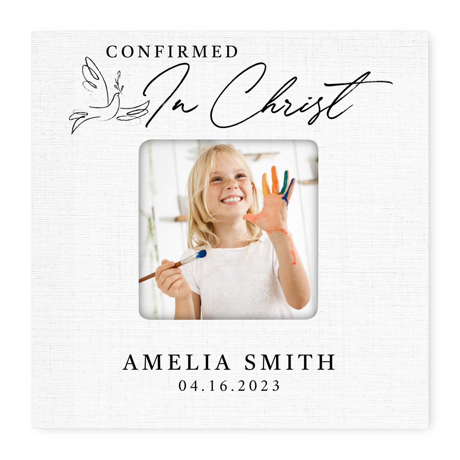 Personalized Wooden Confirmation Picture Frame - LifeSong Milestones