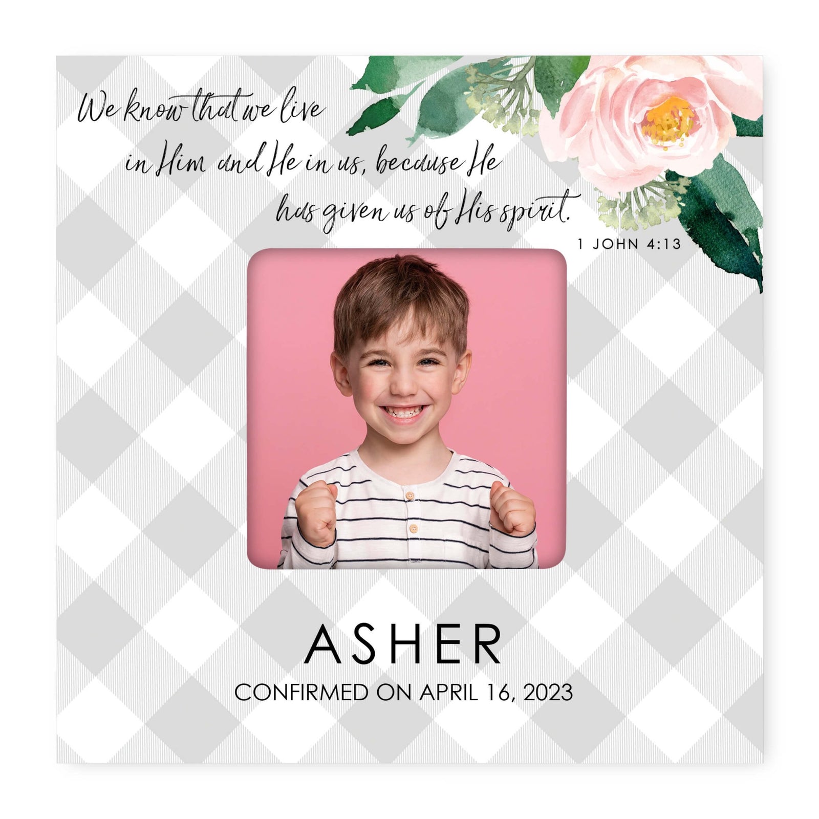 Personalized Wooden Confirmation Picture Frame - LifeSong Milestones