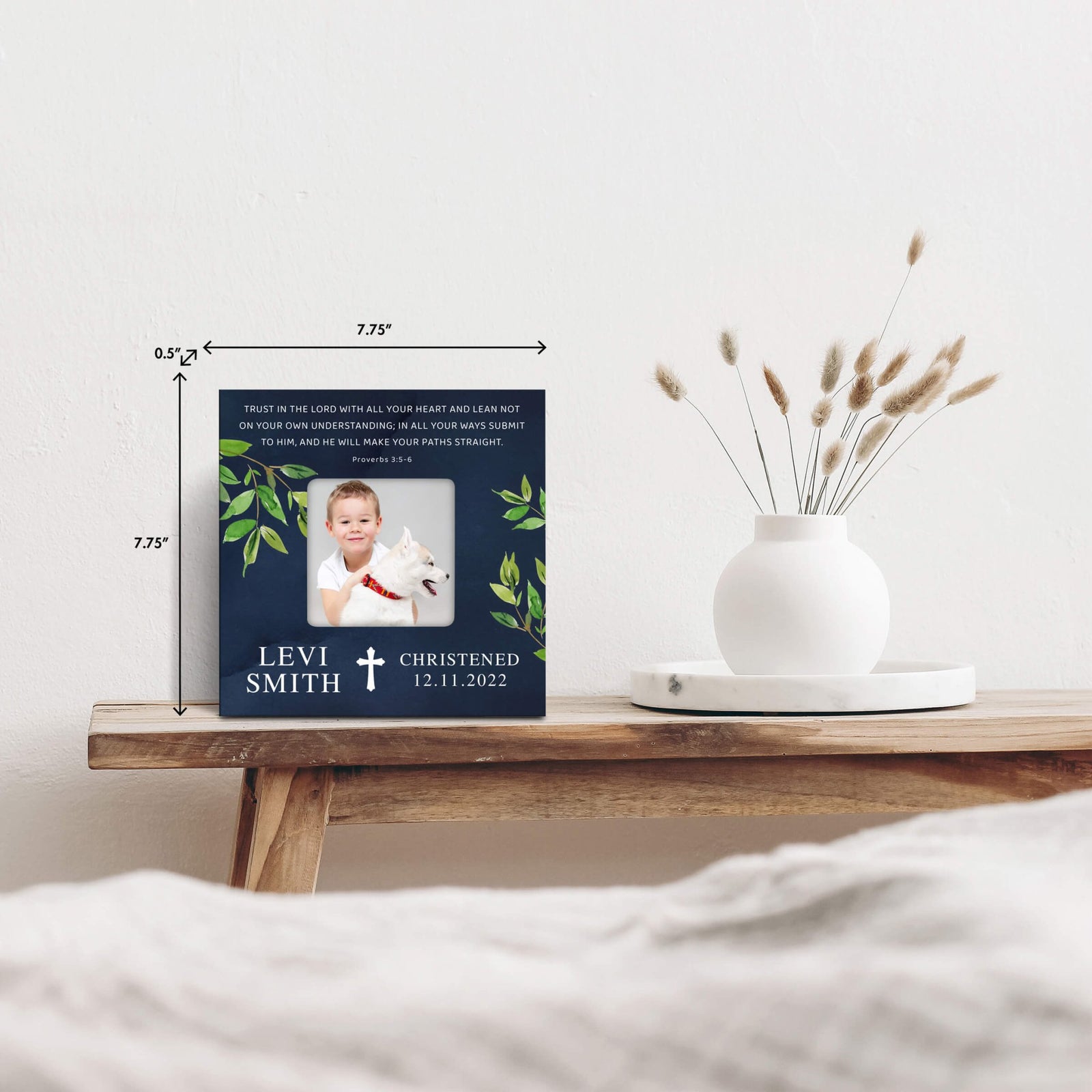 Personalized Wooden Confirmation Picture Frame - LifeSong Milestones