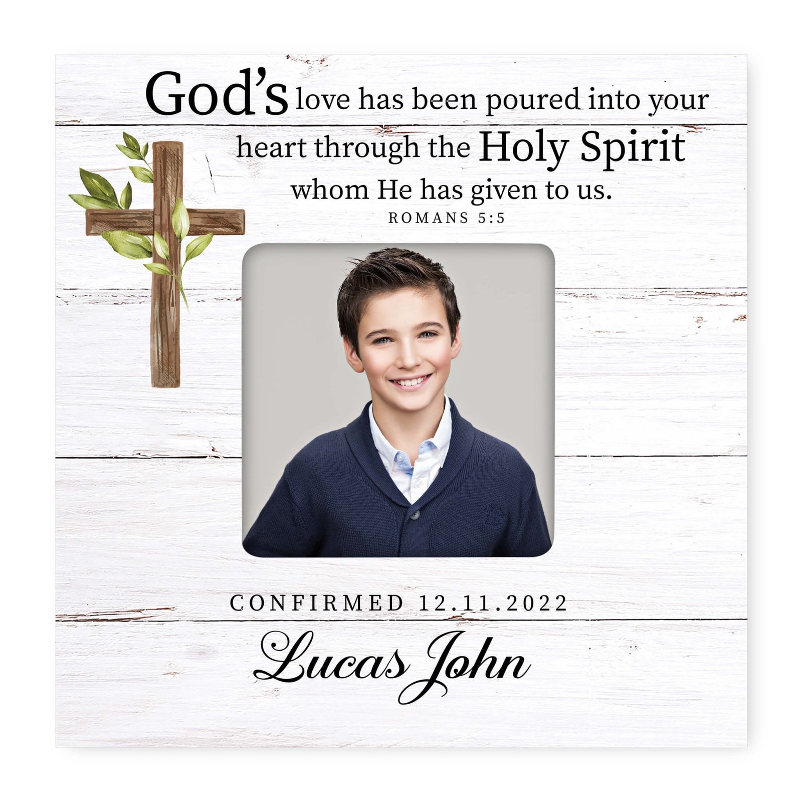 Personalized Wooden Confirmation Picture Frame - LifeSong Milestones