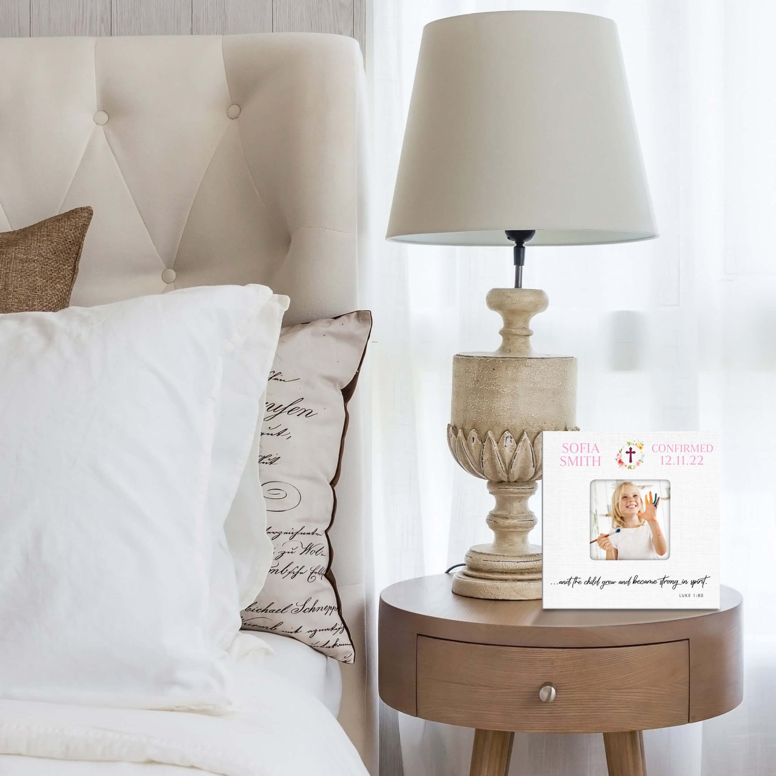 Personalized Wooden Confirmation Picture Frame - LifeSong Milestones