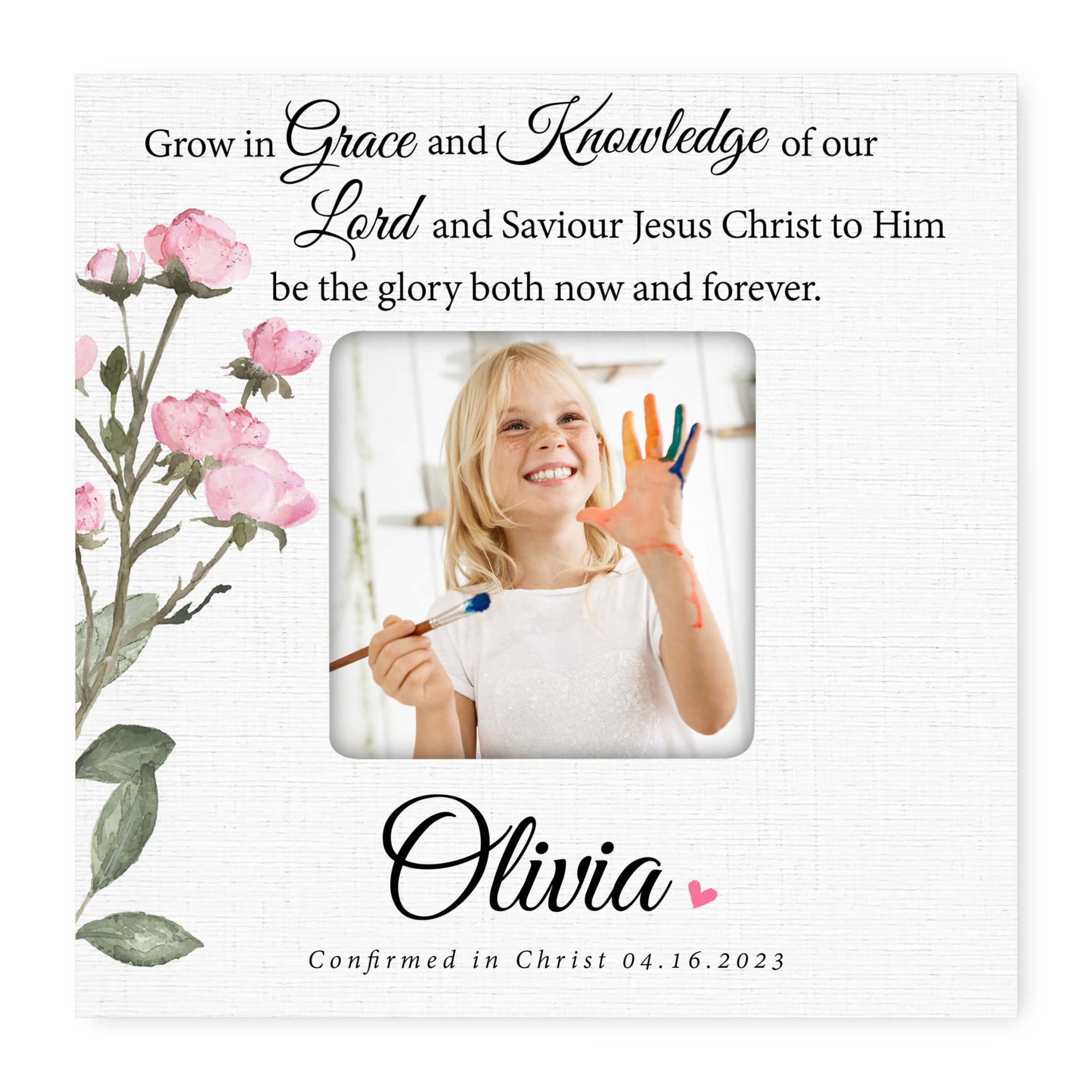 Personalized Wooden Confirmation Picture Frame - LifeSong Milestones