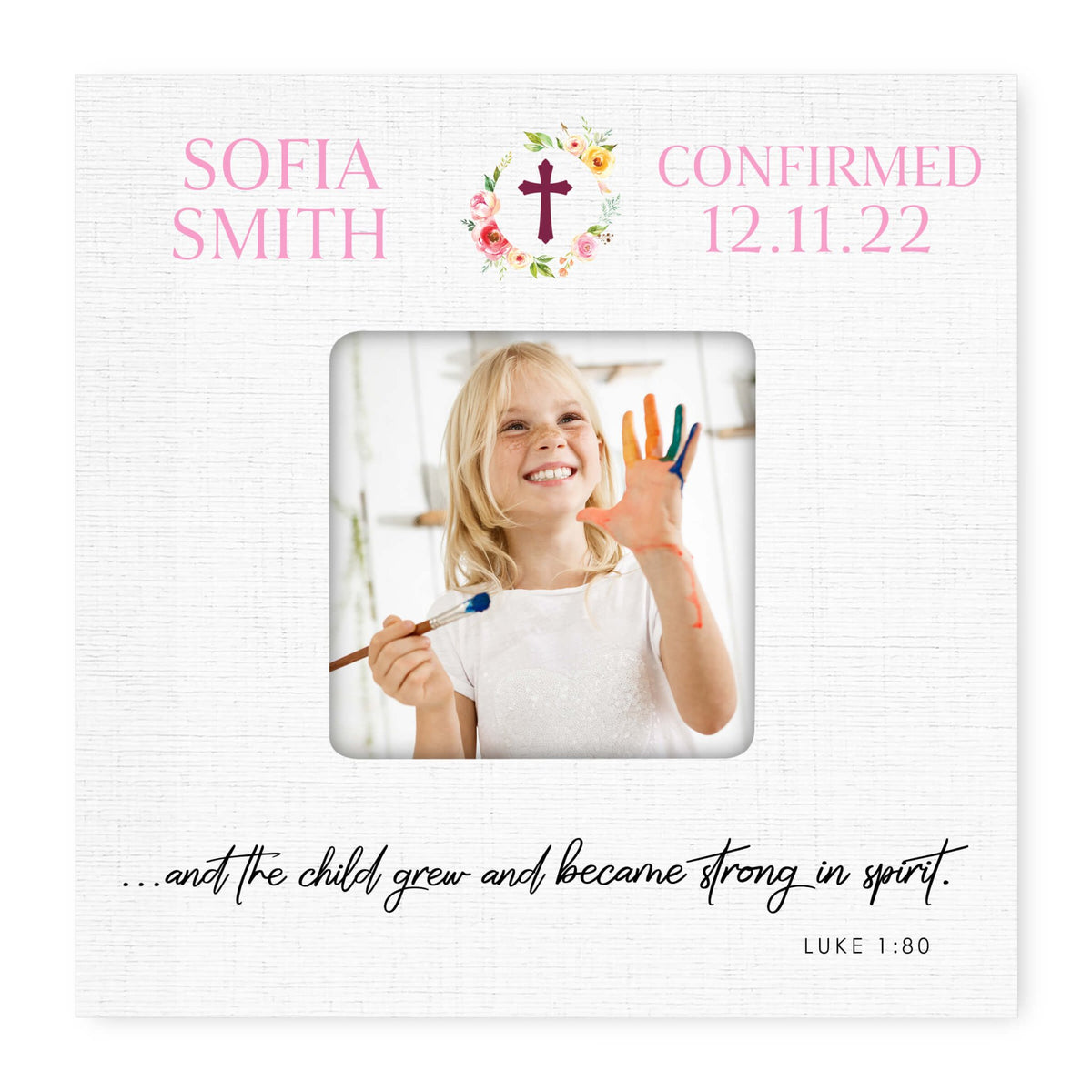 Personalized Wooden Confirmation Picture Frame - LifeSong Milestones