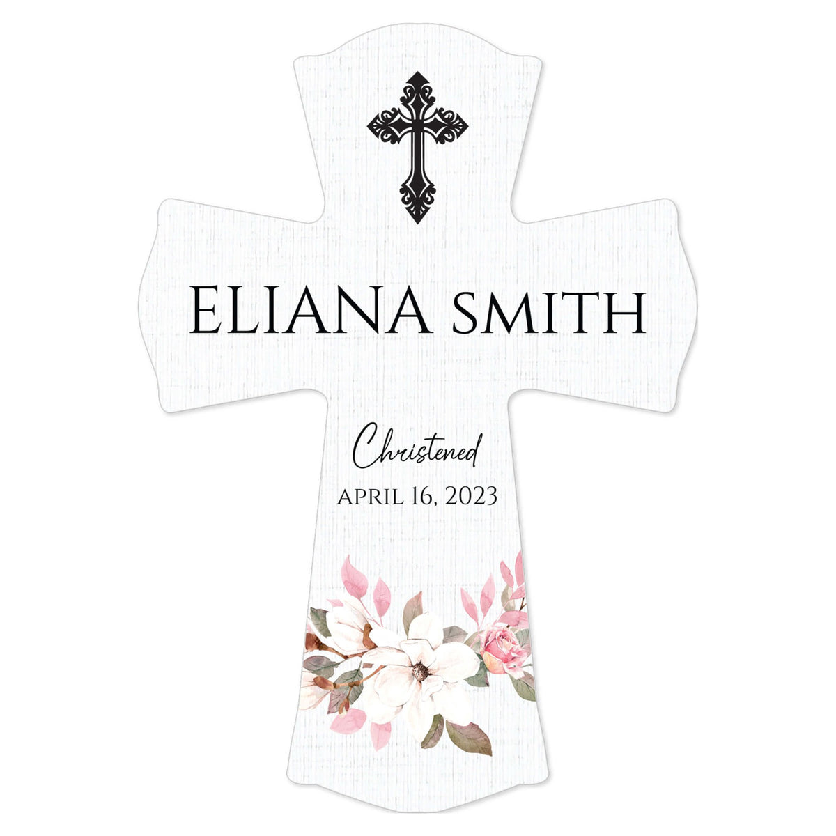 Personalized Wooden Cross for Christening Gifts - LifeSong Milestones