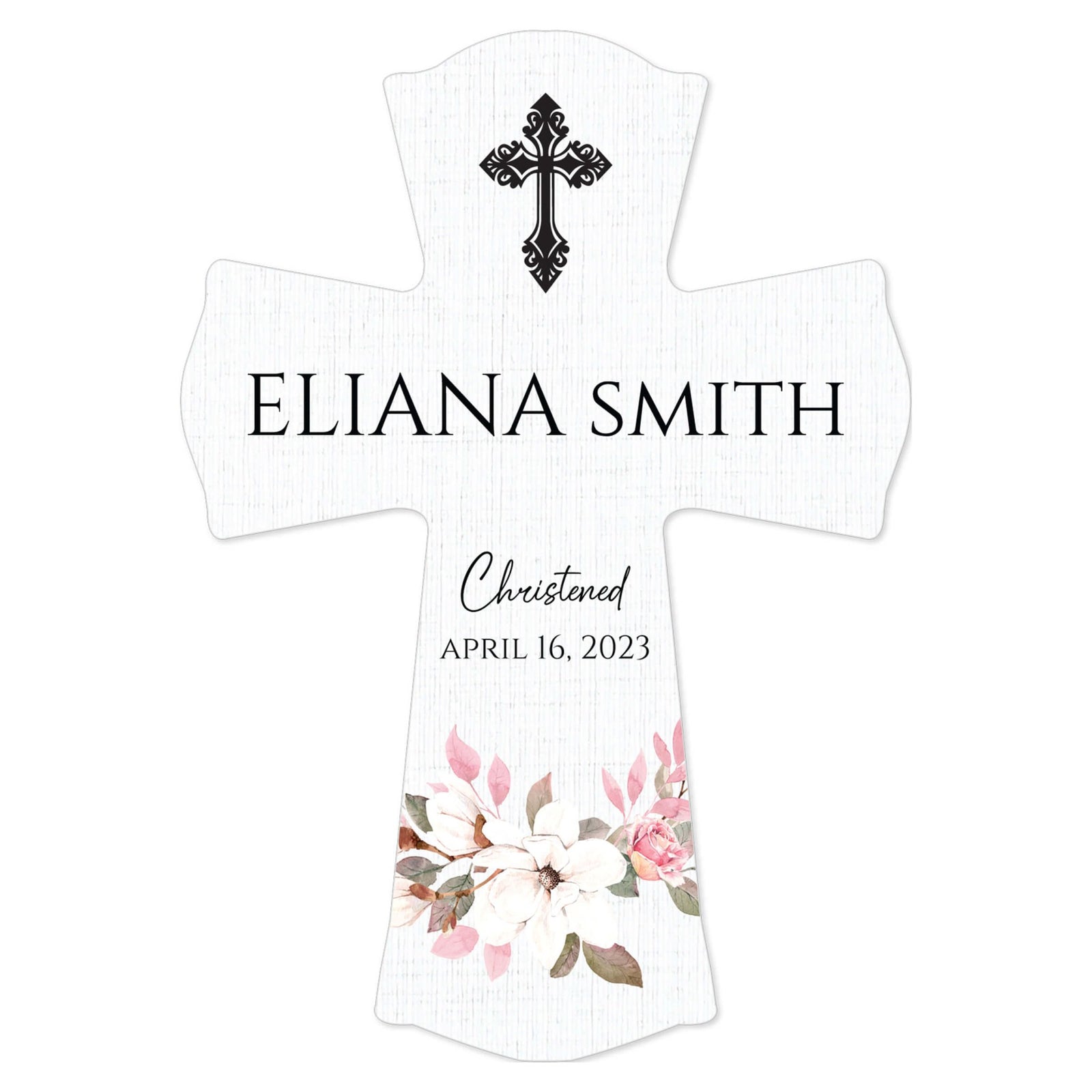 Personalized Wooden Cross for Christening Gifts - LifeSong Milestones