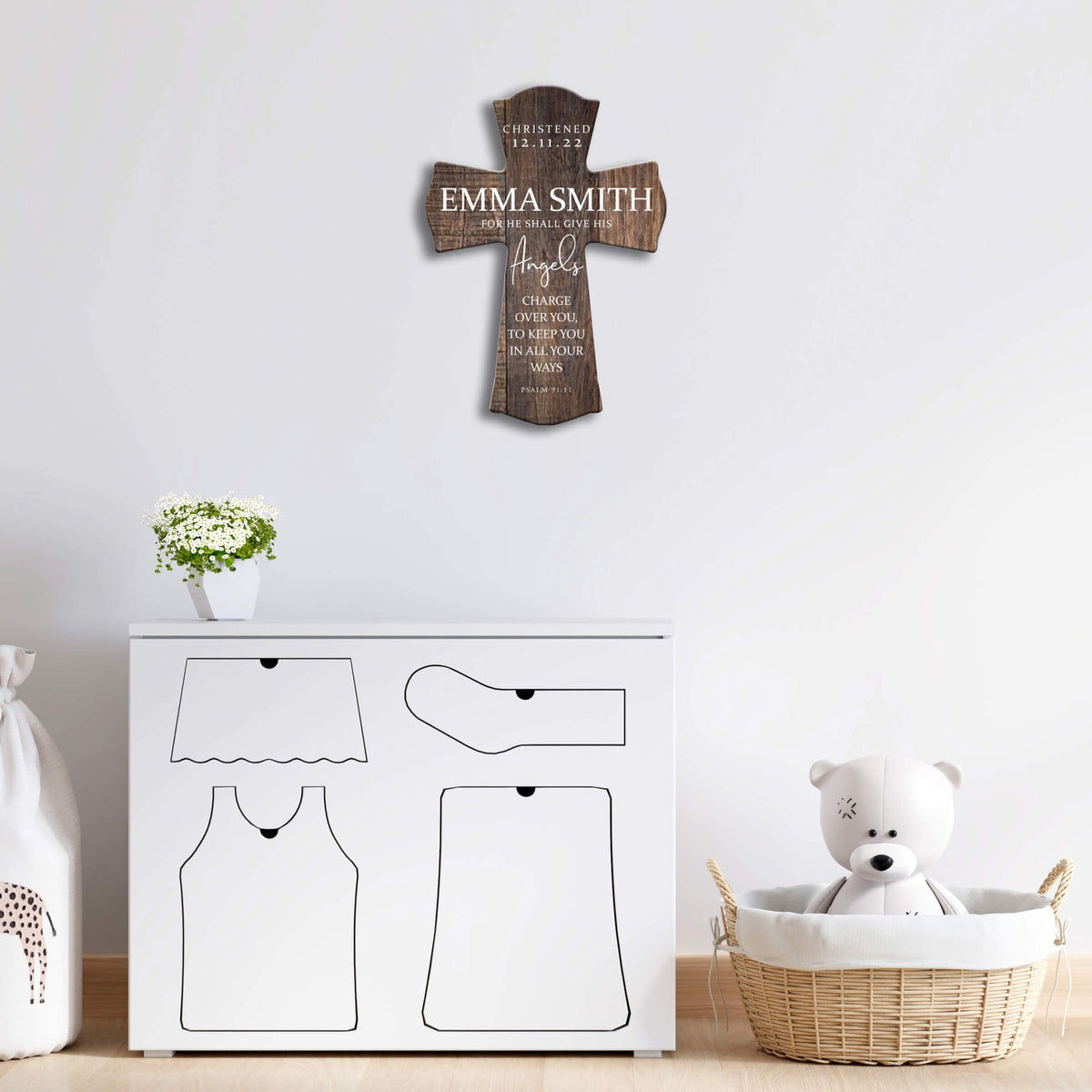 Personalized Wooden Cross for Christening Gifts - LifeSong Milestones