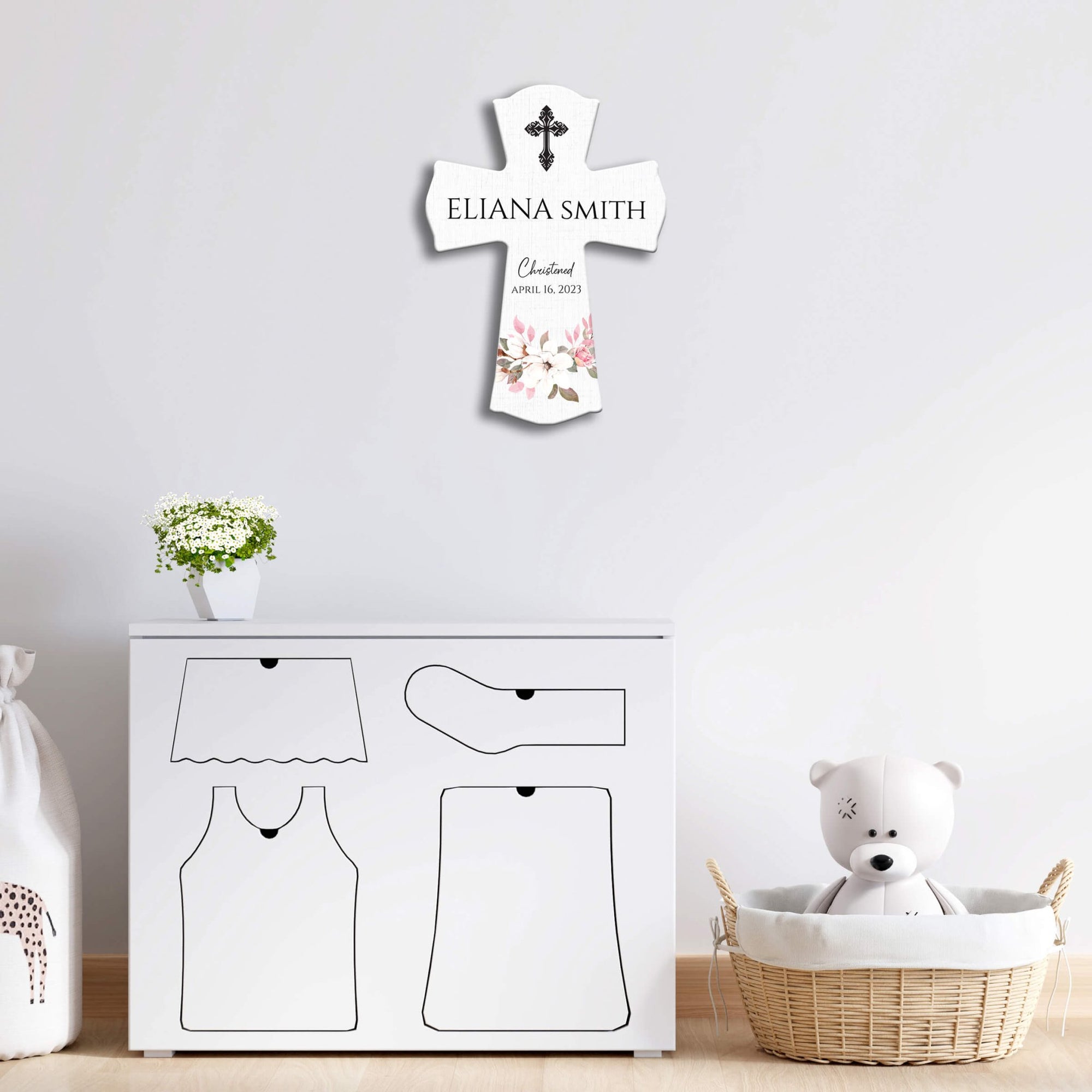 Personalized Wooden Cross for Christening Gifts - LifeSong Milestones