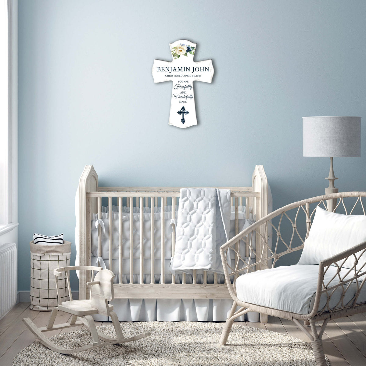 Personalized Wooden Cross for Christening Gifts - LifeSong Milestones