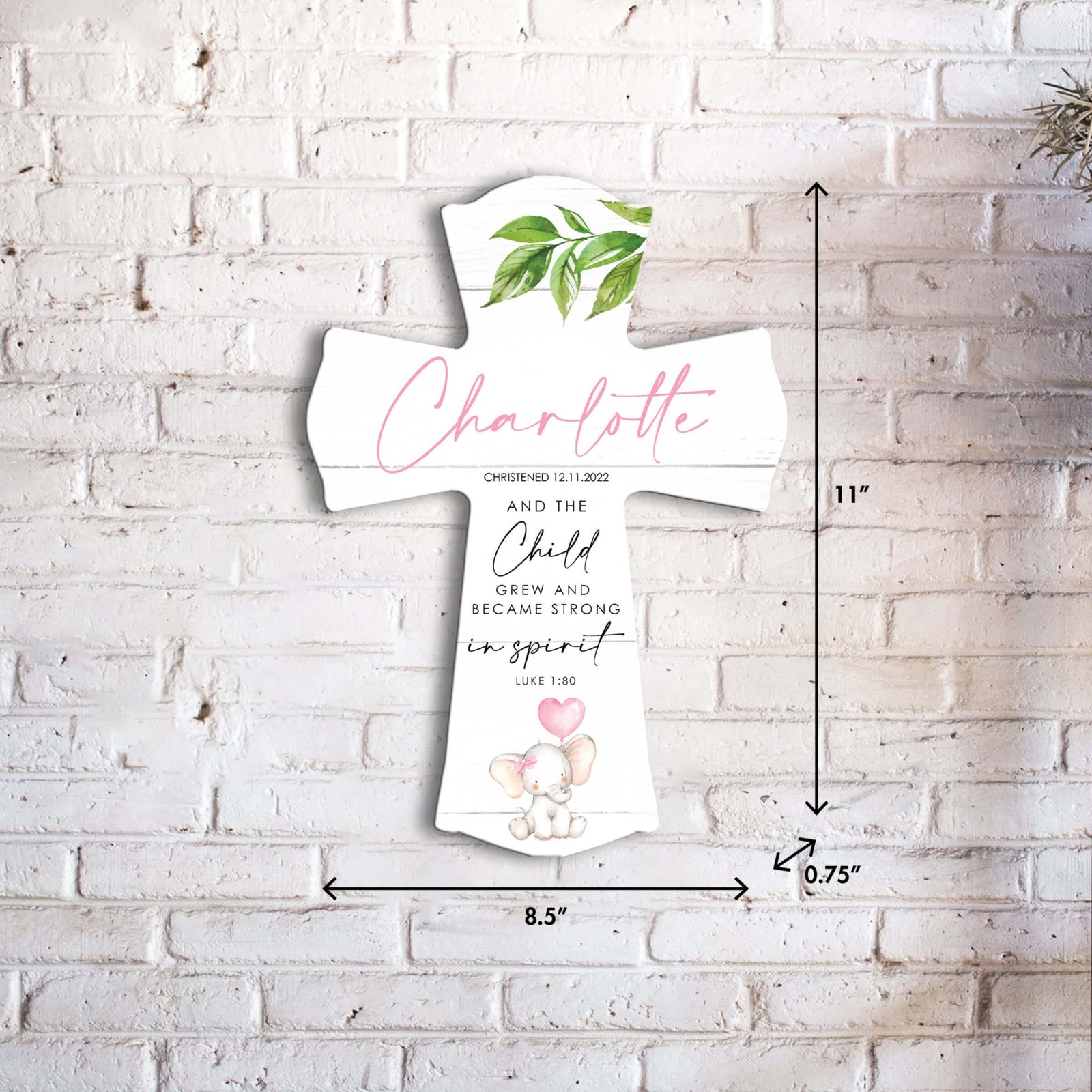 Personalized Wooden Cross for Christening Gifts - LifeSong Milestones