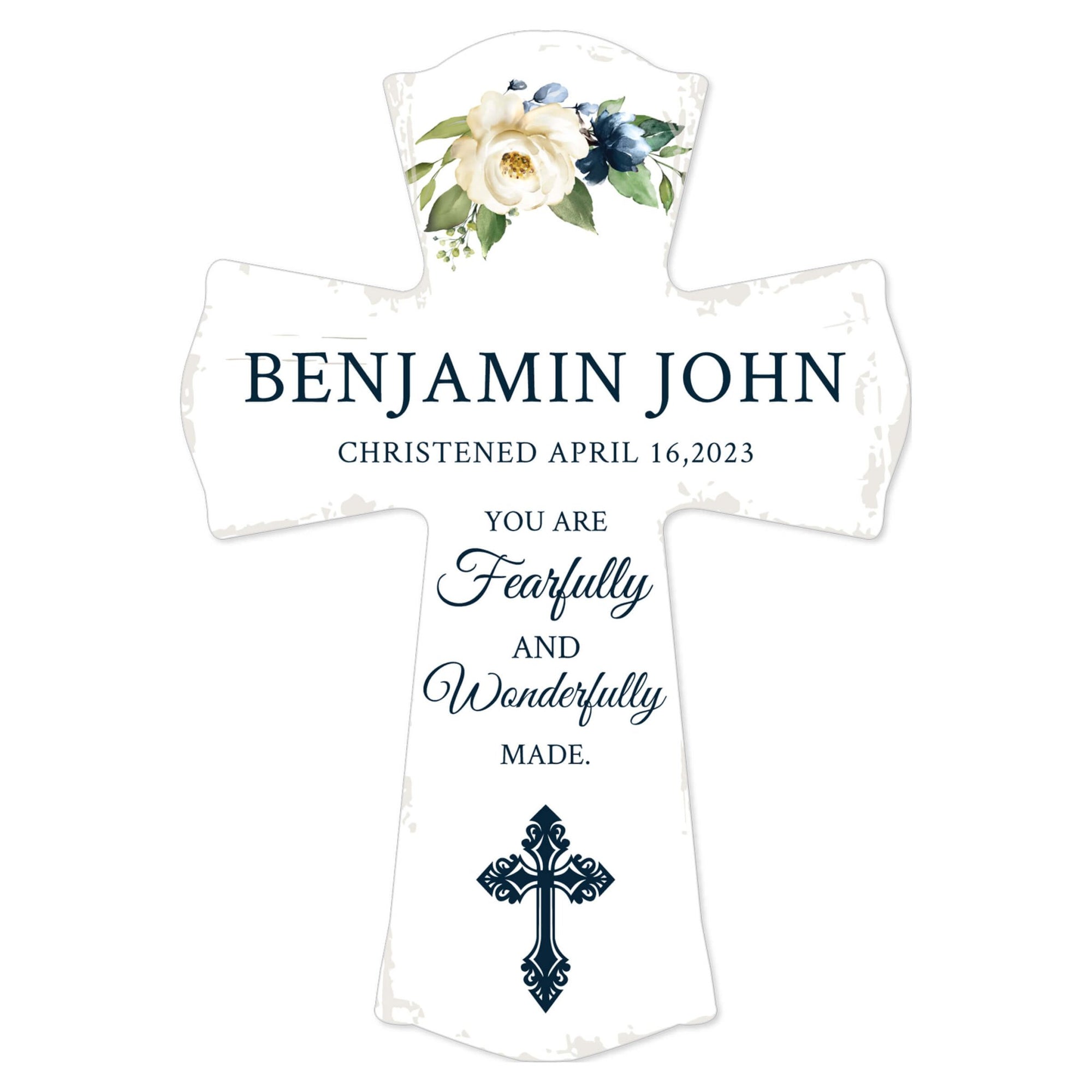 Personalized Wooden Cross for Christening Gifts - LifeSong Milestones