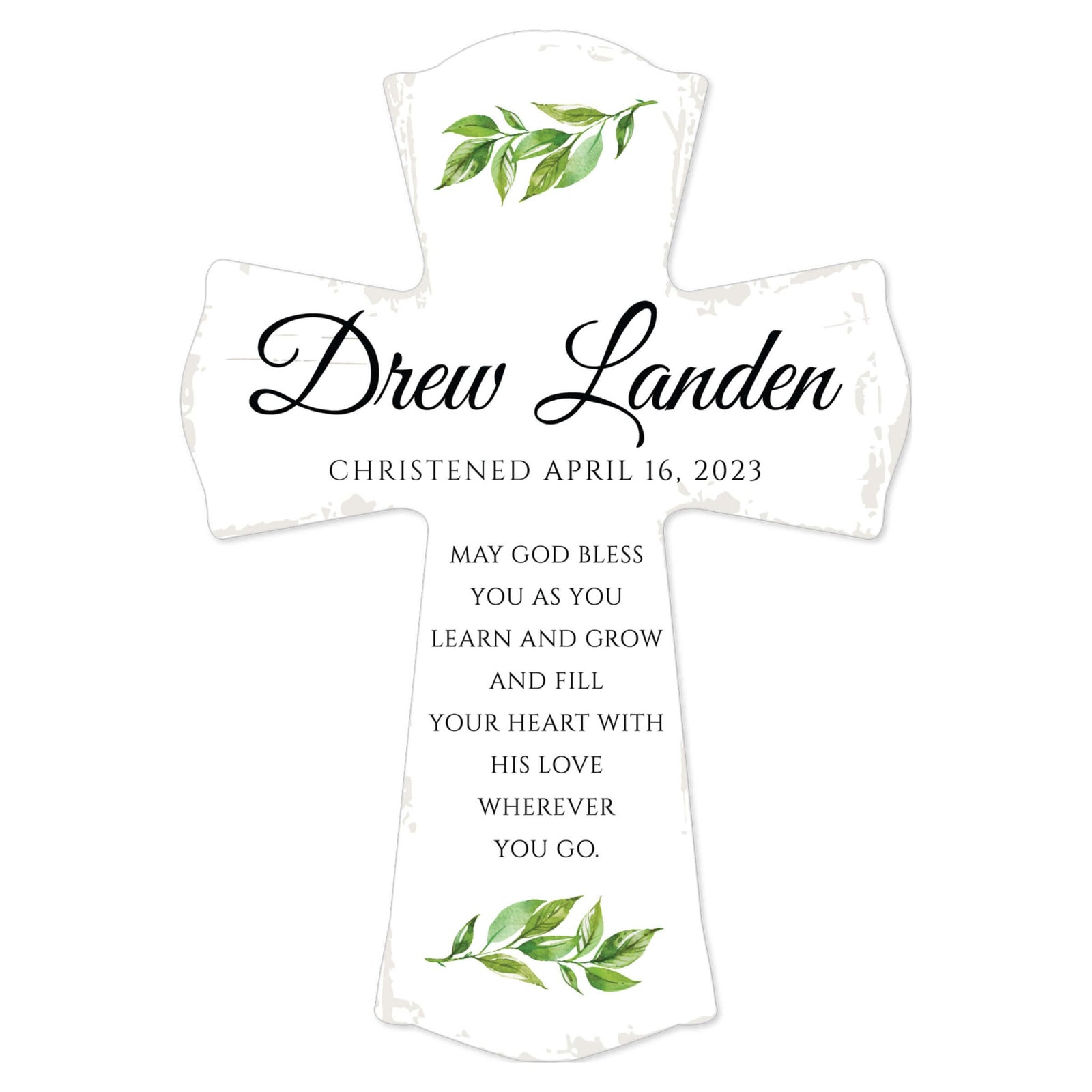 Personalized Wooden Cross for Christening Gifts - LifeSong Milestones