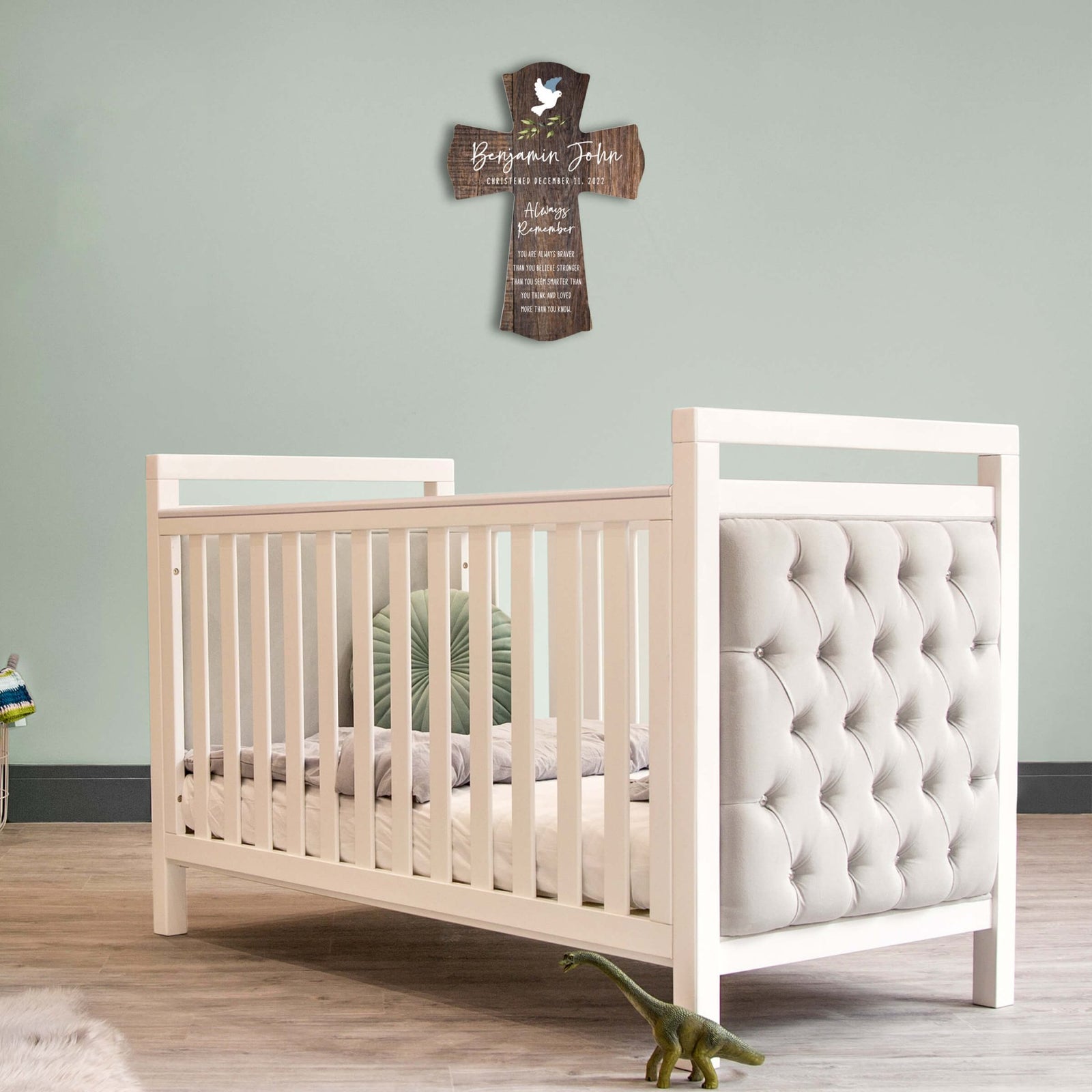 Personalized Wooden Cross for Christening Gifts - Always Remember - LifeSong Milestones