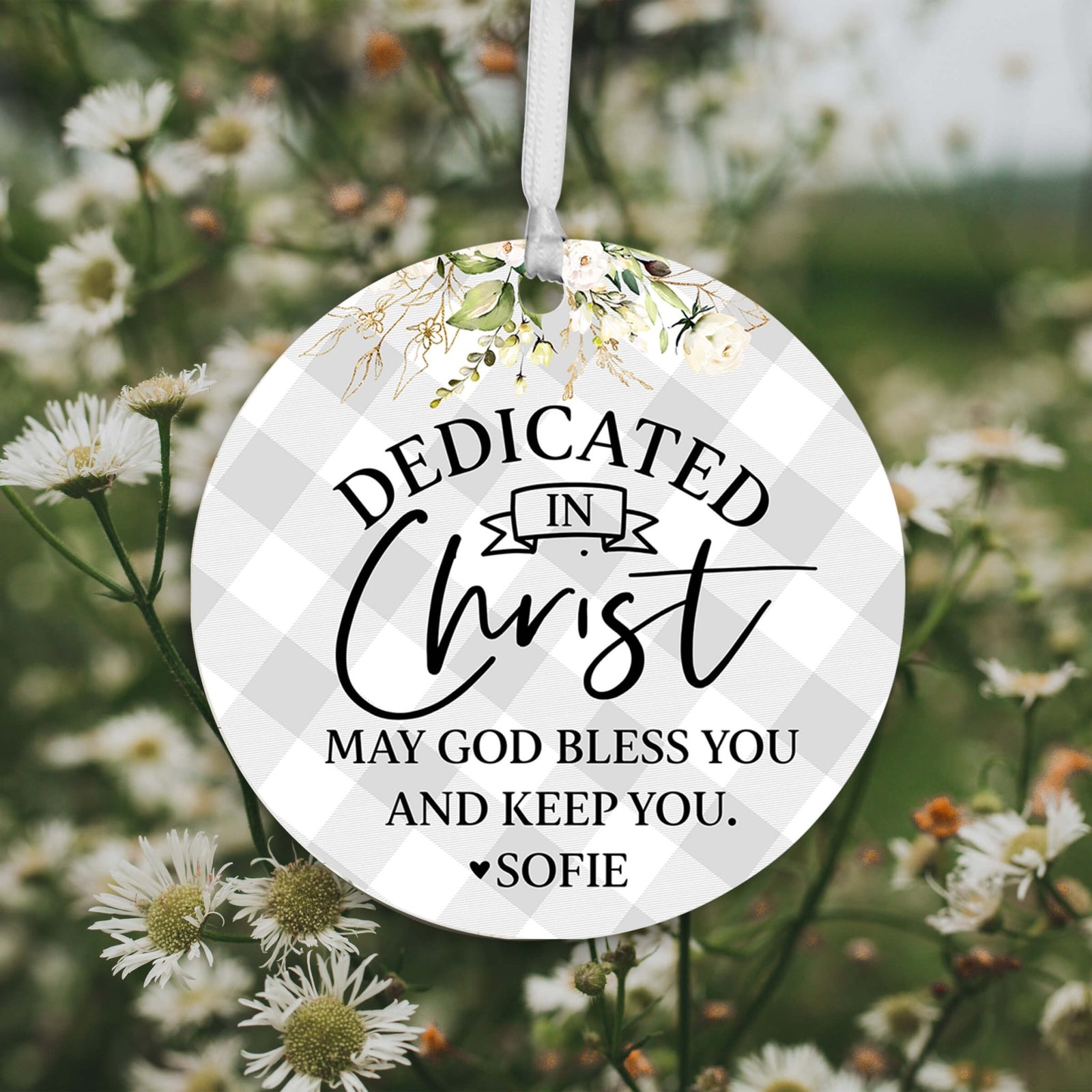 Lifesong Milestones Personalized Baptism Hanging Ornament