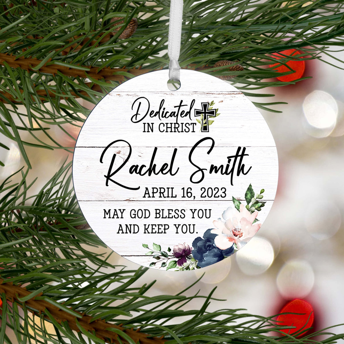 Unique baptism ornament gifts for Godchild