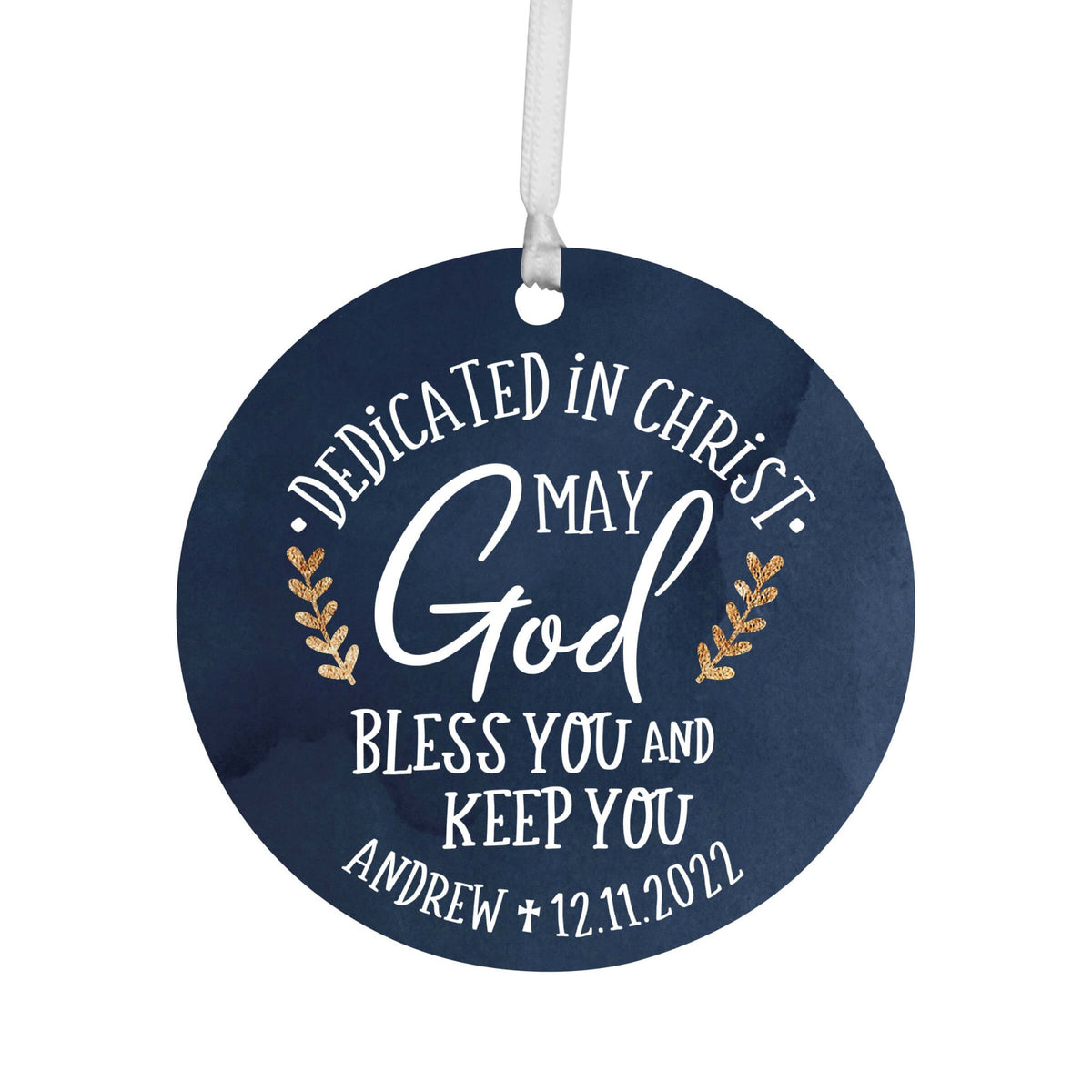 Lifesong Milestones Personalized Baptism Hanging Ornament