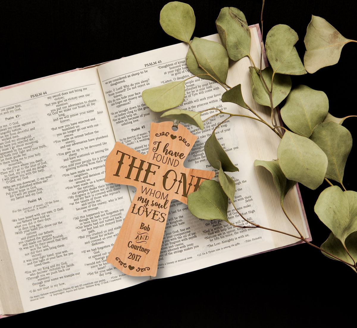 Personalized Wooden Family Cross Ornaments - Family Members - LifeSong Milestones