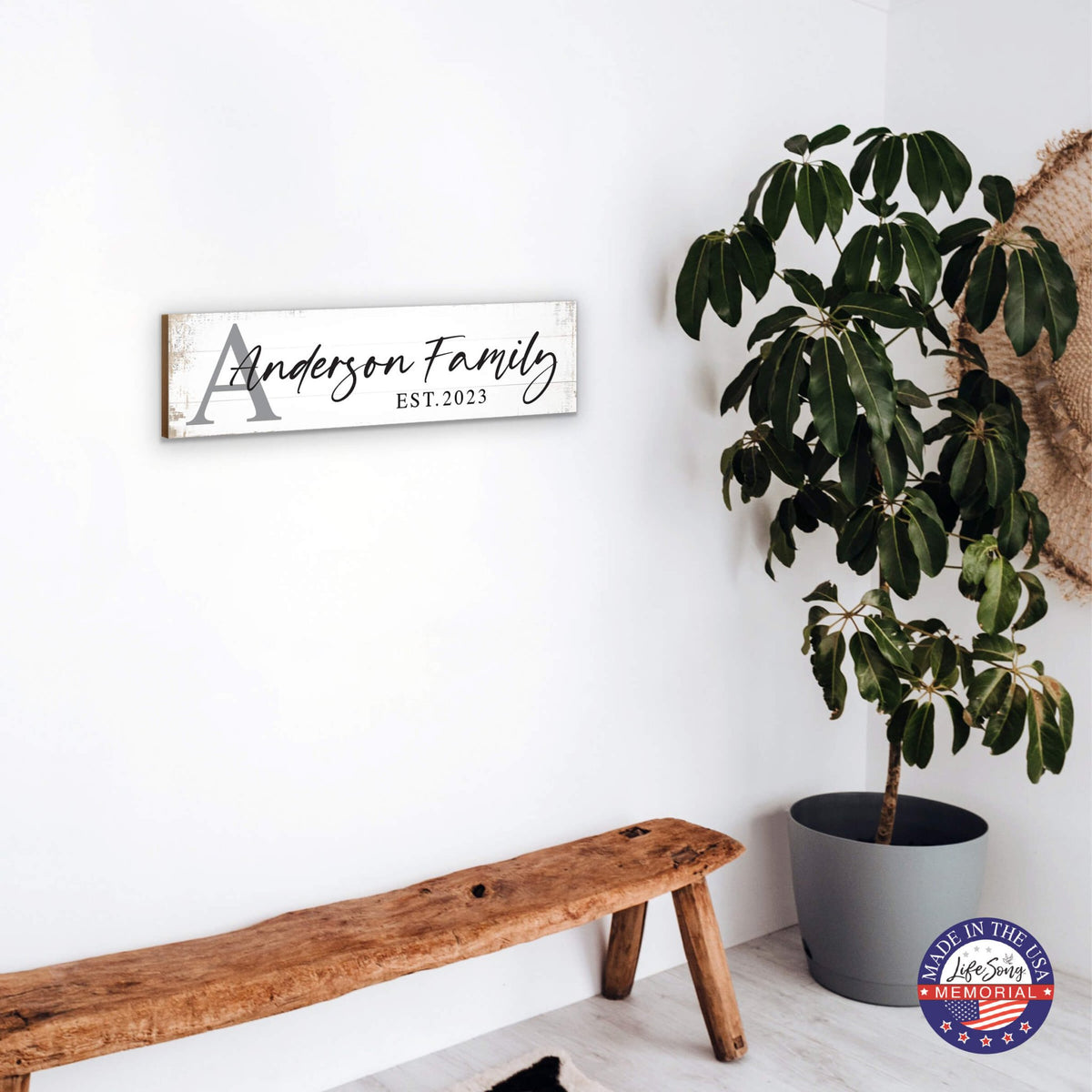 Personalized Wooden Family Name Wall Hanging Plaque for Home Décor - Anderson Family - LifeSong Milestones