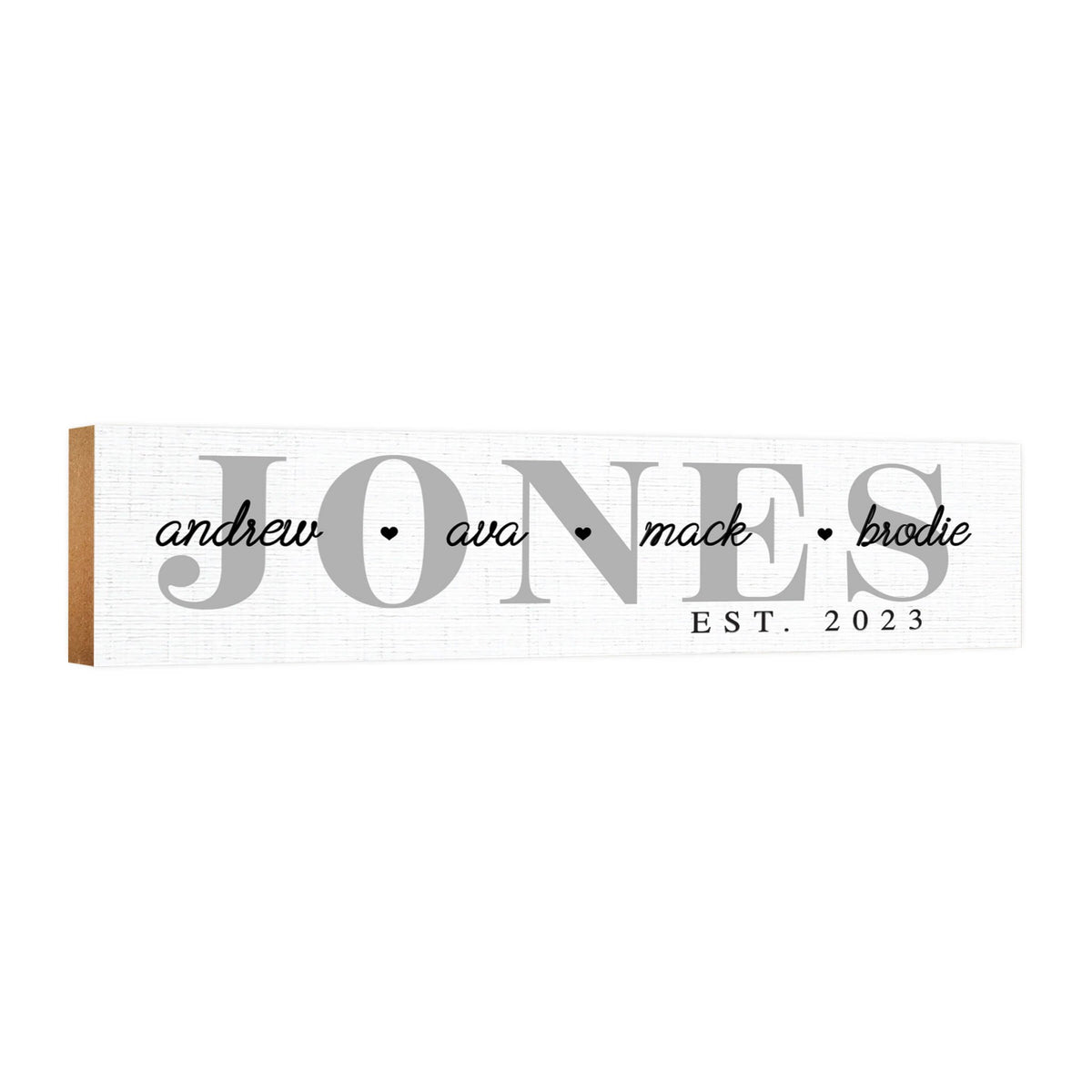 Personalized Wooden Family Name Wall Hanging Plaque for Home Décor - Jones - LifeSong Milestones