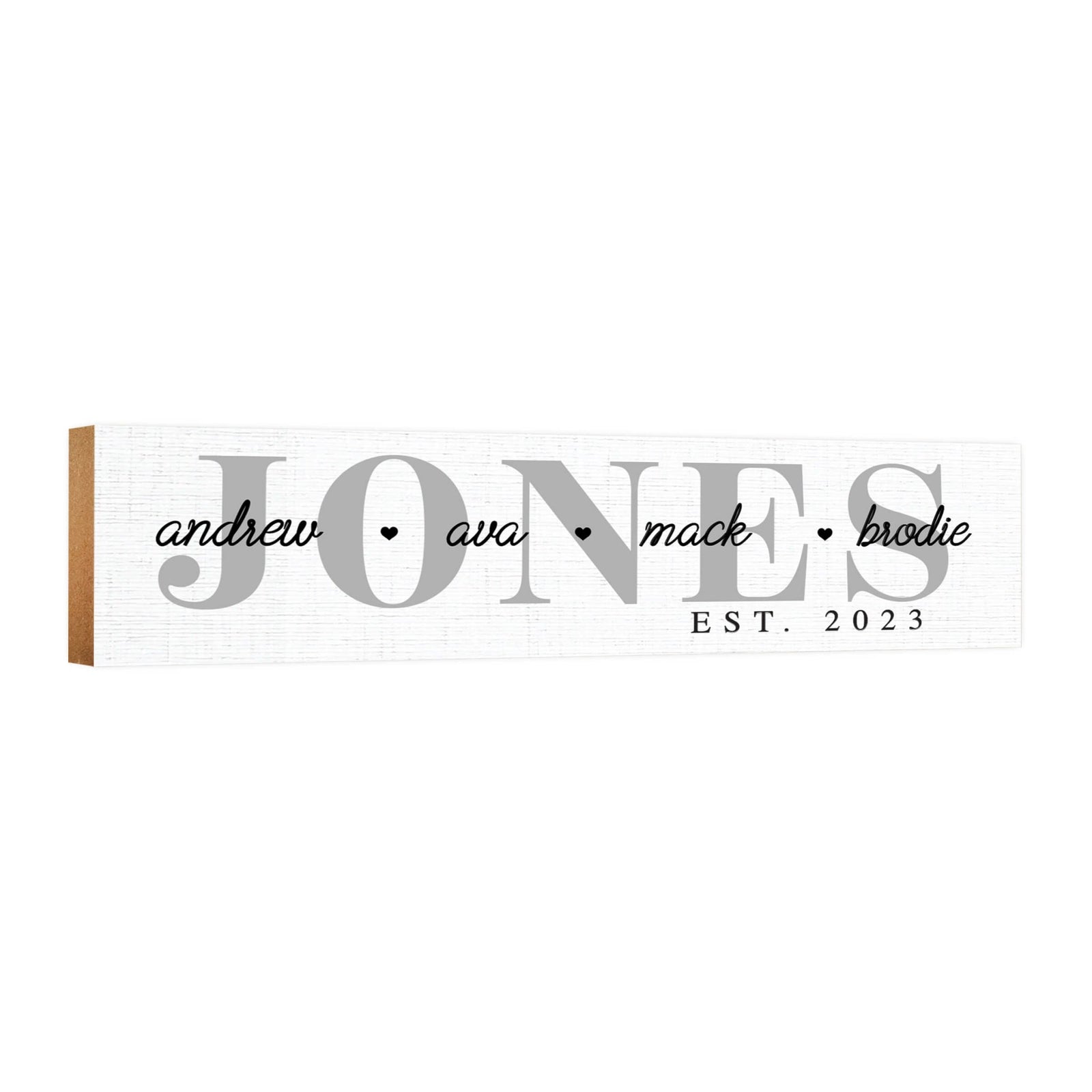 Personalized Wooden Family Name Wall Hanging Plaque for Home Décor - Jones - LifeSong Milestones
