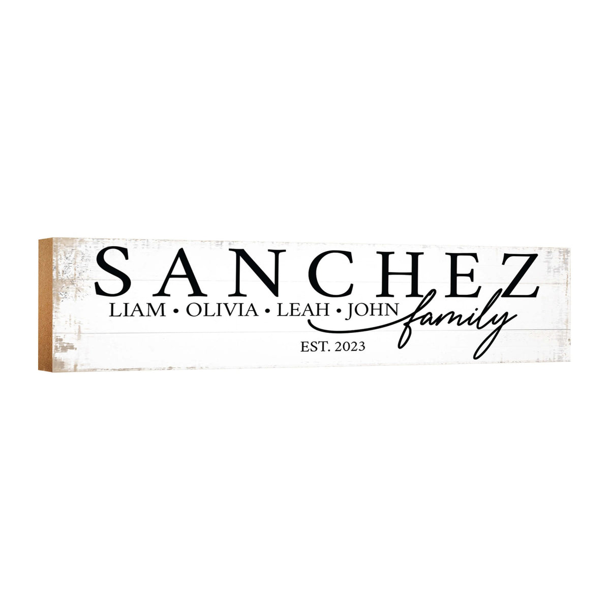 Personalized Wooden Family Name Wall Hanging Plaque for Home Décor - Sanchez Family - LifeSong Milestones