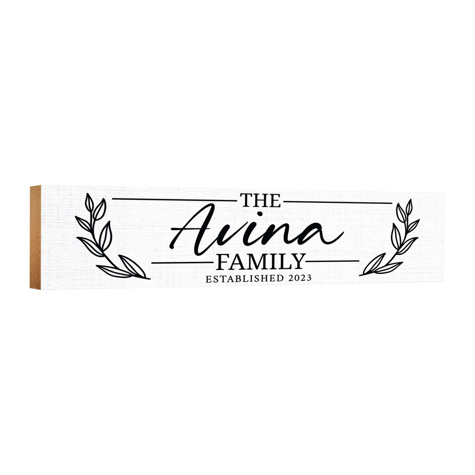 Personalized Wooden Family Name Wall Hanging Plaque for Home Décor - The Avina Family - LifeSong Milestones