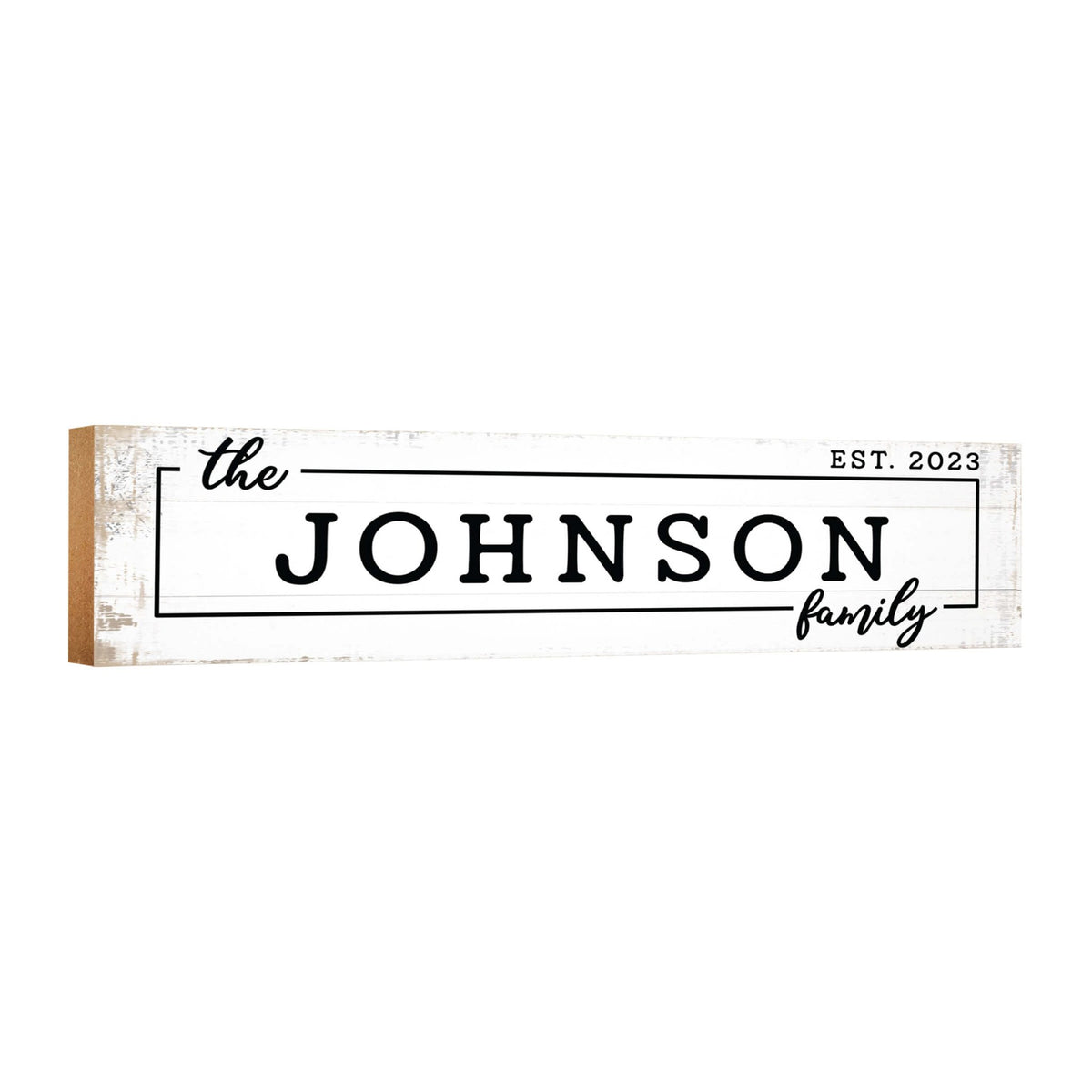 Personalized Wooden Family Name Wall Hanging Plaque for Home Décor - The Johnson Family - LifeSong Milestones