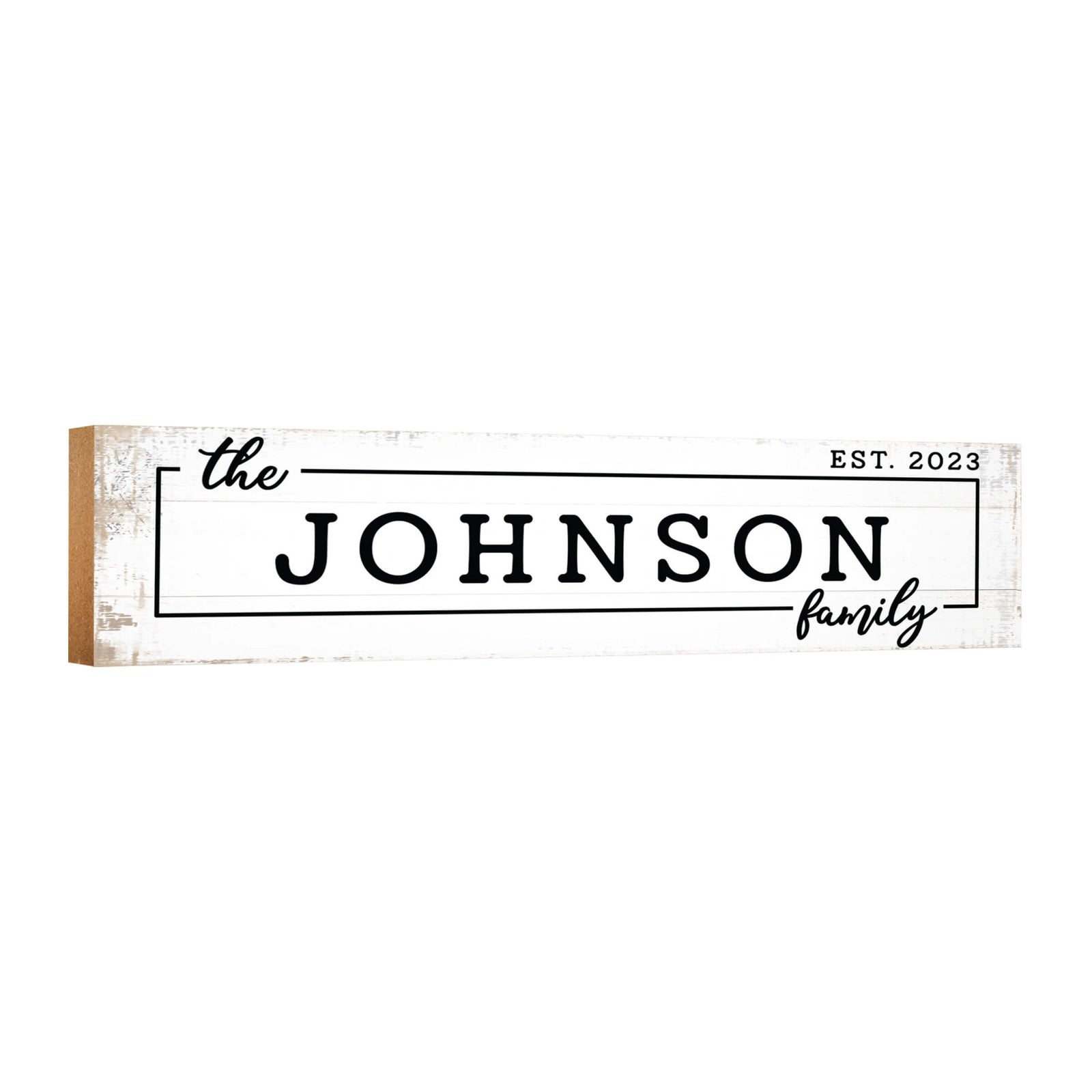 Personalized Wooden Family Name Wall Hanging Plaque for Home Décor - The Johnson Family - LifeSong Milestones