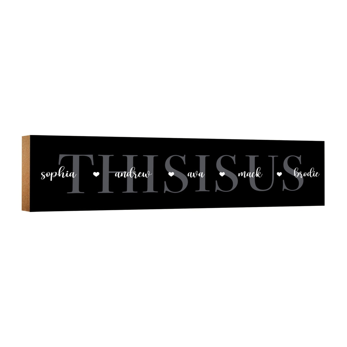 Personalized Wooden Family Name Wall Hanging Plaque for Home Décor - This is Us - LifeSong Milestones