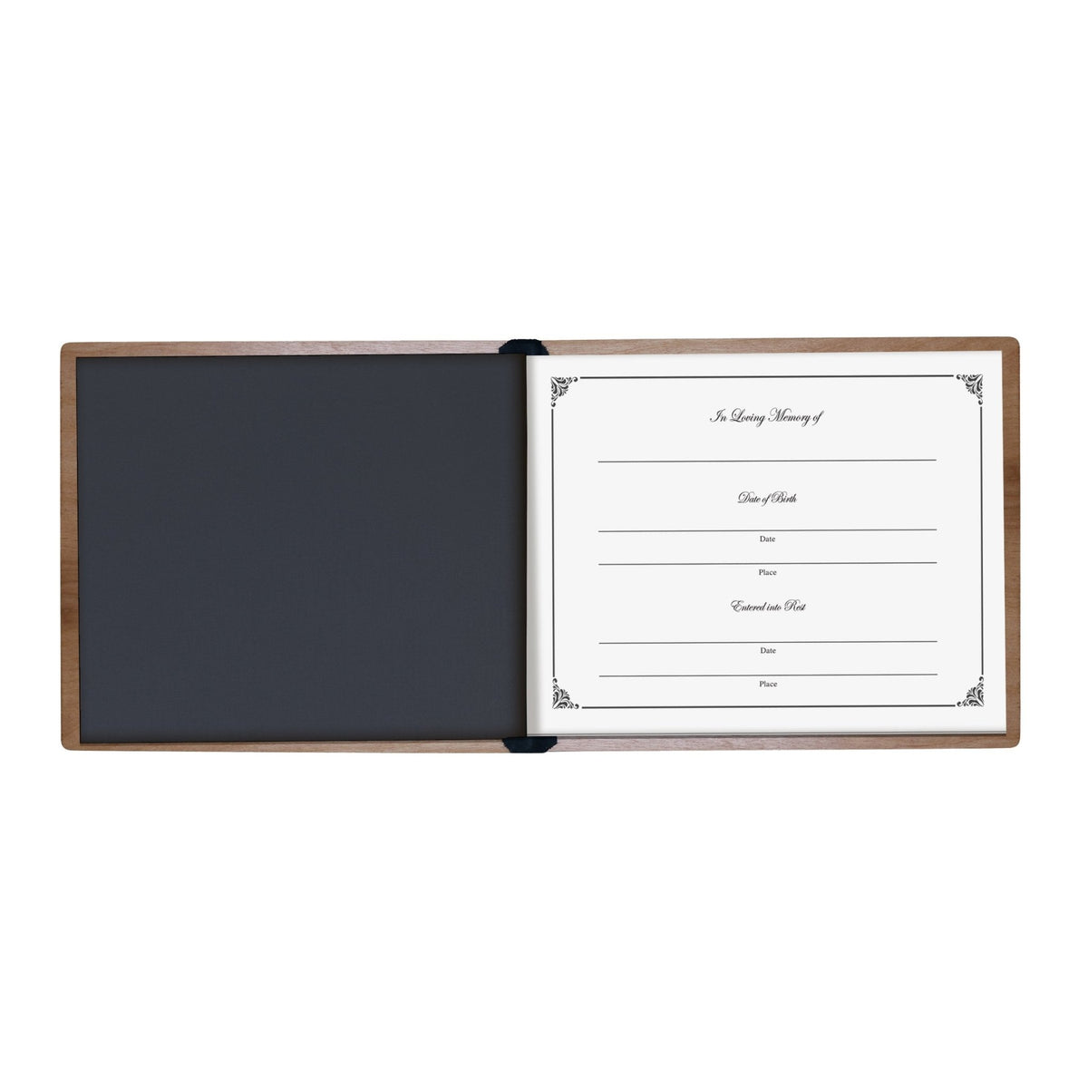 Personalized Wooden Funeral Guest Book For Memorial Service - In Memory Of A Life - LifeSong Milestones