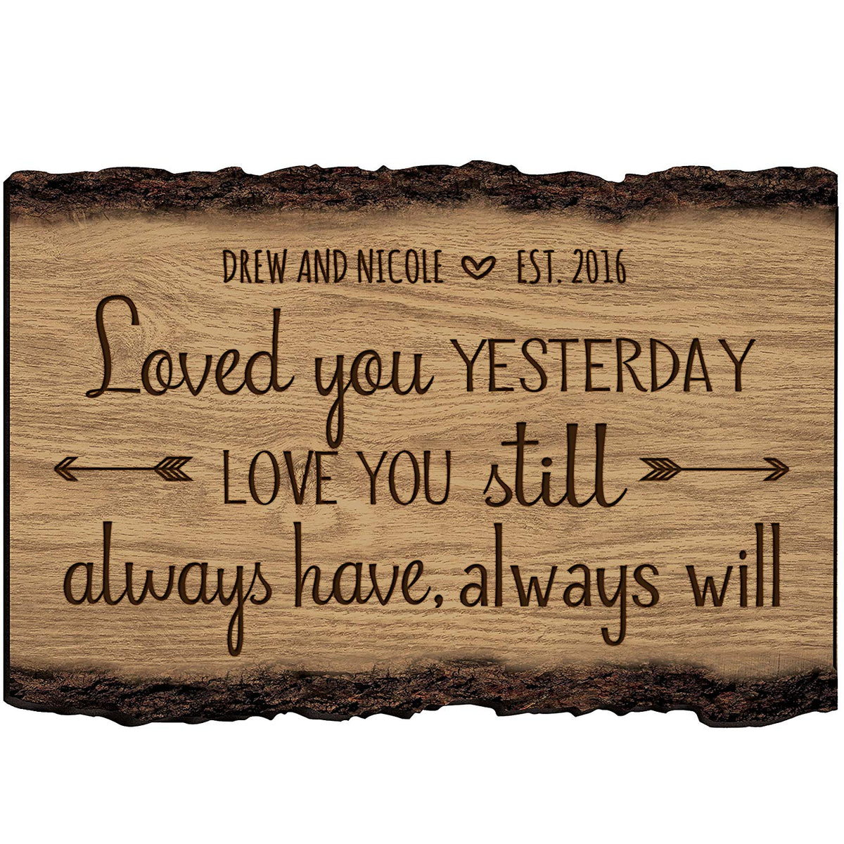 Personalized Wooden Housewarming Family Name Sign - Est. Year - LifeSong Milestones