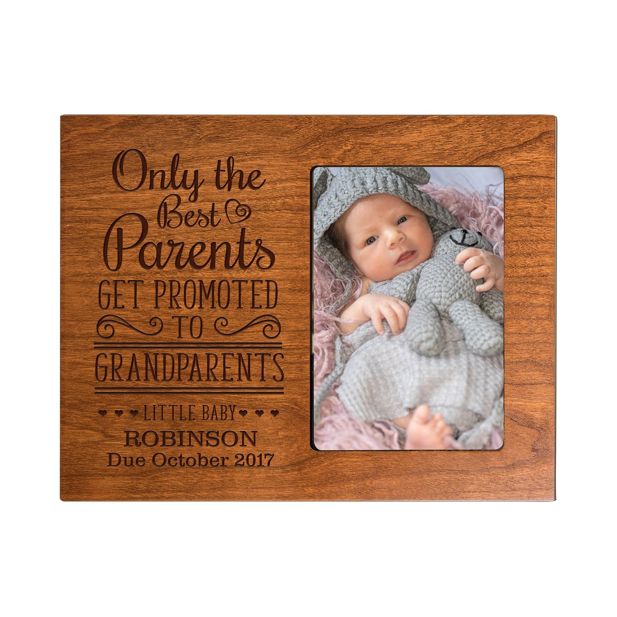 Personalized Wooden Memorial 8x10 Picture Frame holds 4x6 photo Only The Best - LifeSong Milestones