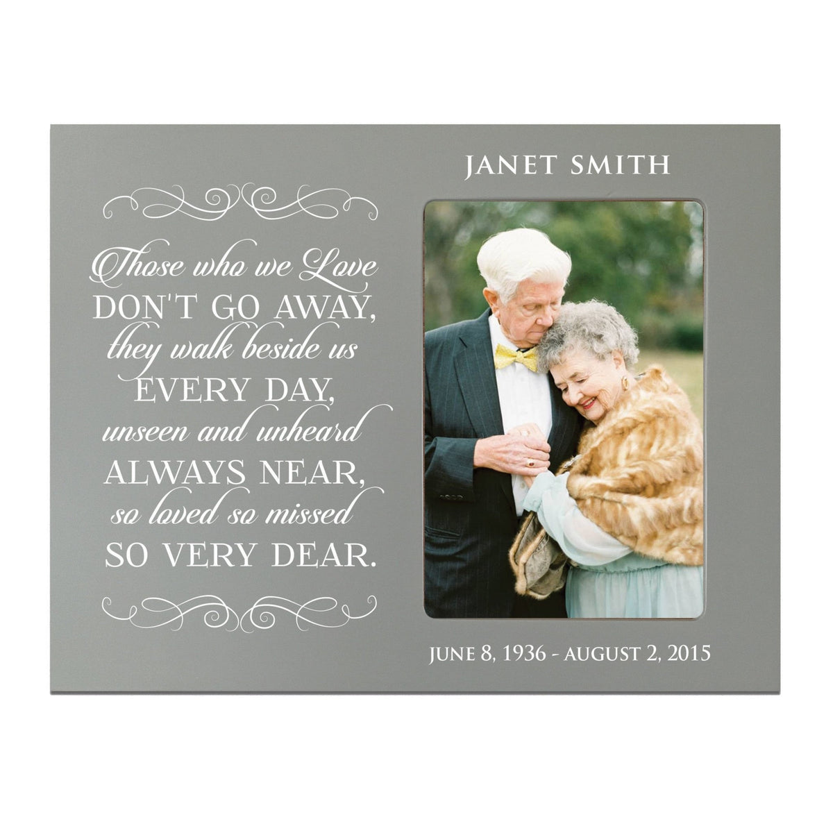 Personalized Wooden Memorial 8x10 Picture Frame holds 4x6 photo Those We Love - LifeSong Milestones