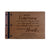 Personalized Wooden Memorial Guestbook 12.375” x 8.5” x .75” - When Tomorrow Starts - LifeSong Milestones