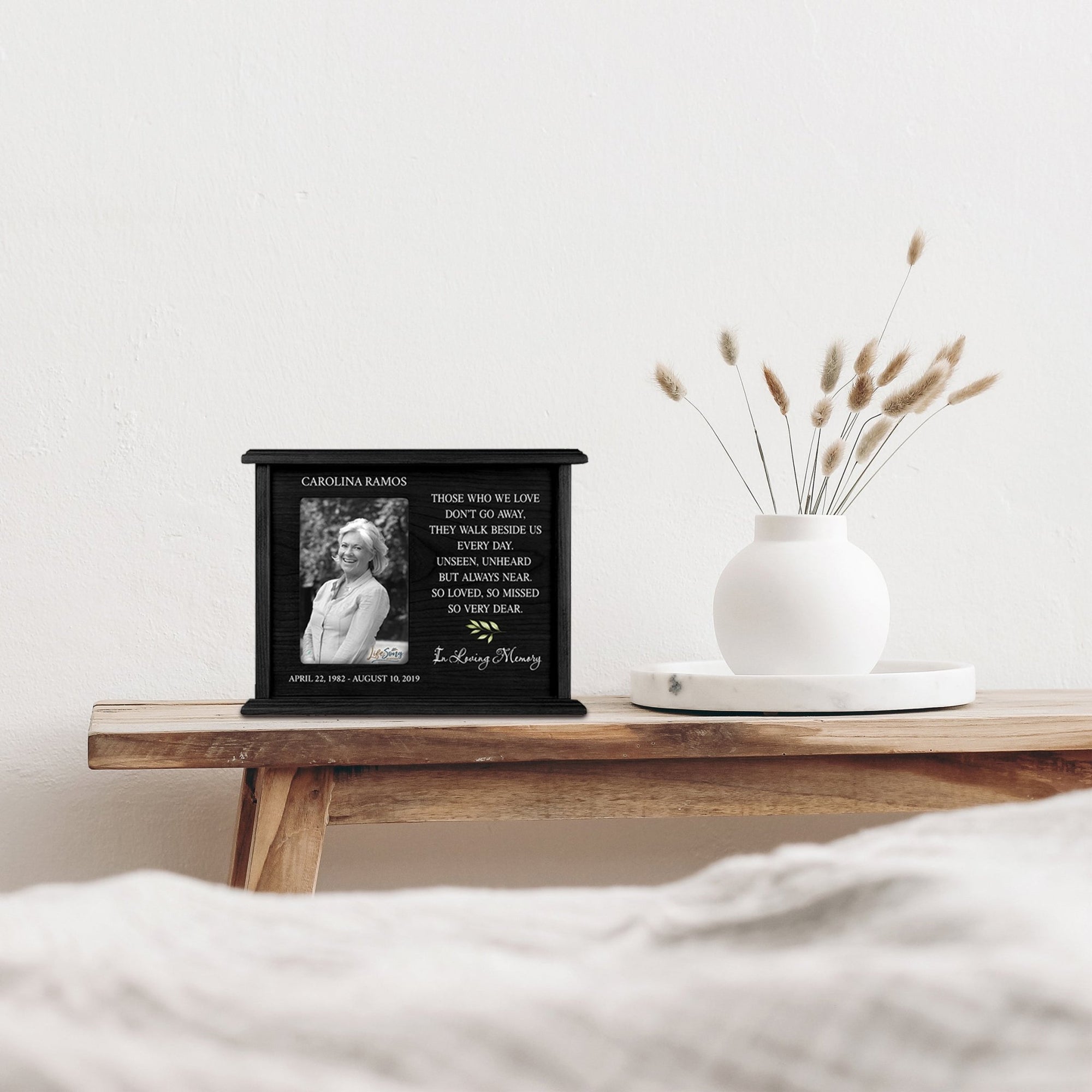 Personalized Wooden Memorial Photo Cremation Urns For Human Ashes - Those Who We Love - LifeSong Milestones