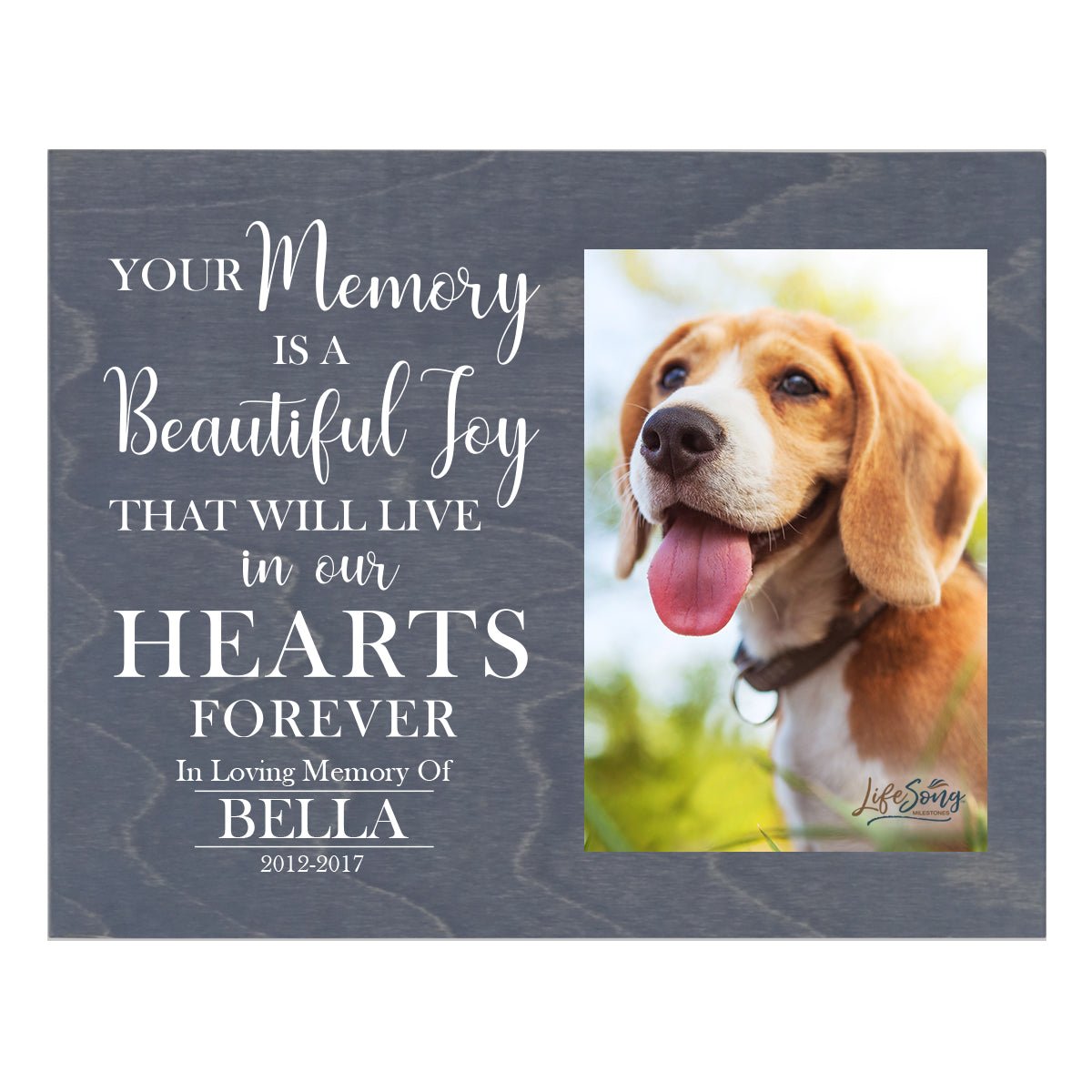 Personalized Wooden Pet Memorial Wall Plaque Your Memory 8x10 - LifeSong Milestones