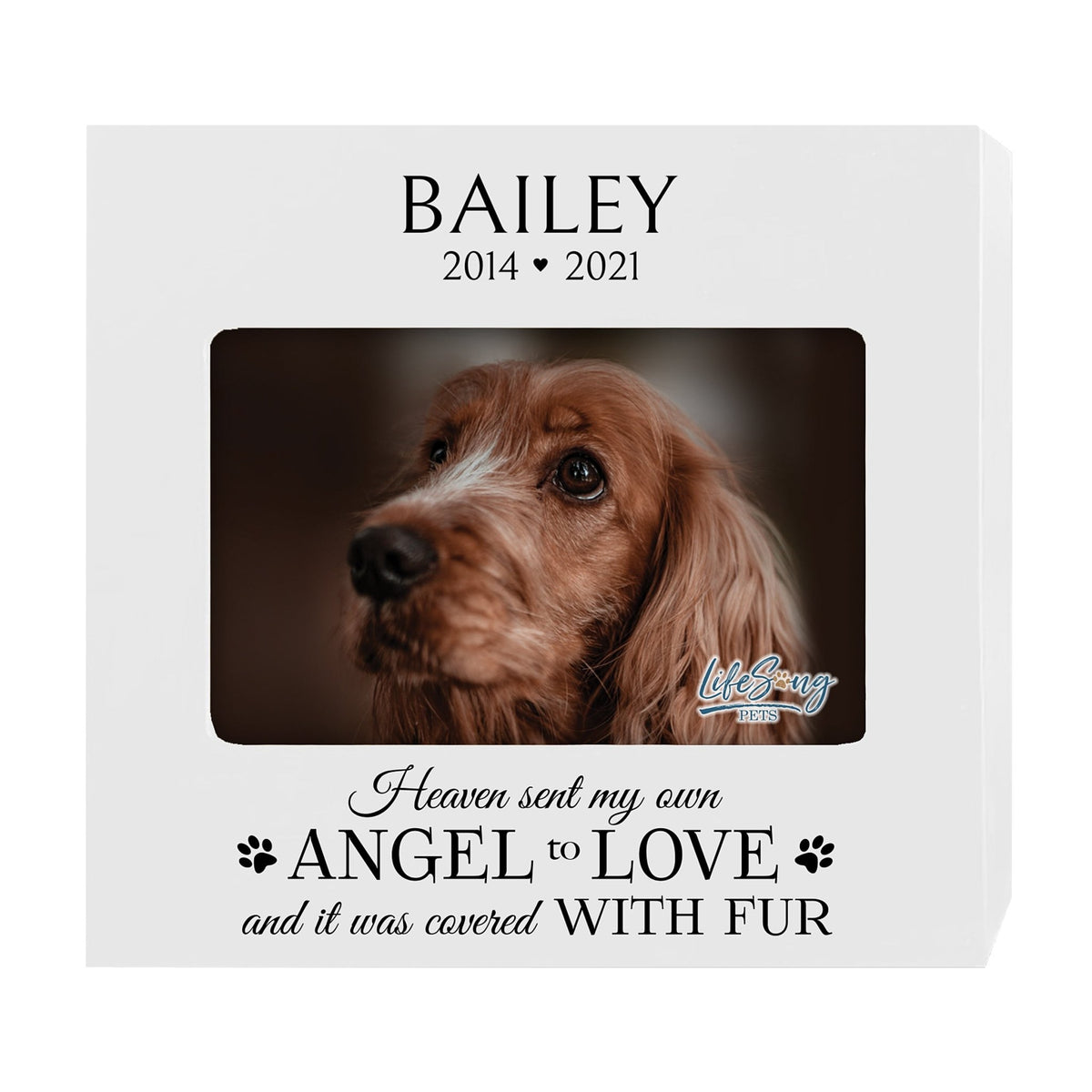 Personalized Wooden Pet Urn with Photo – Handcrafted Pet Remembrance Urn for Dogs & Cats - Heaven Sent - LifeSong Milestones