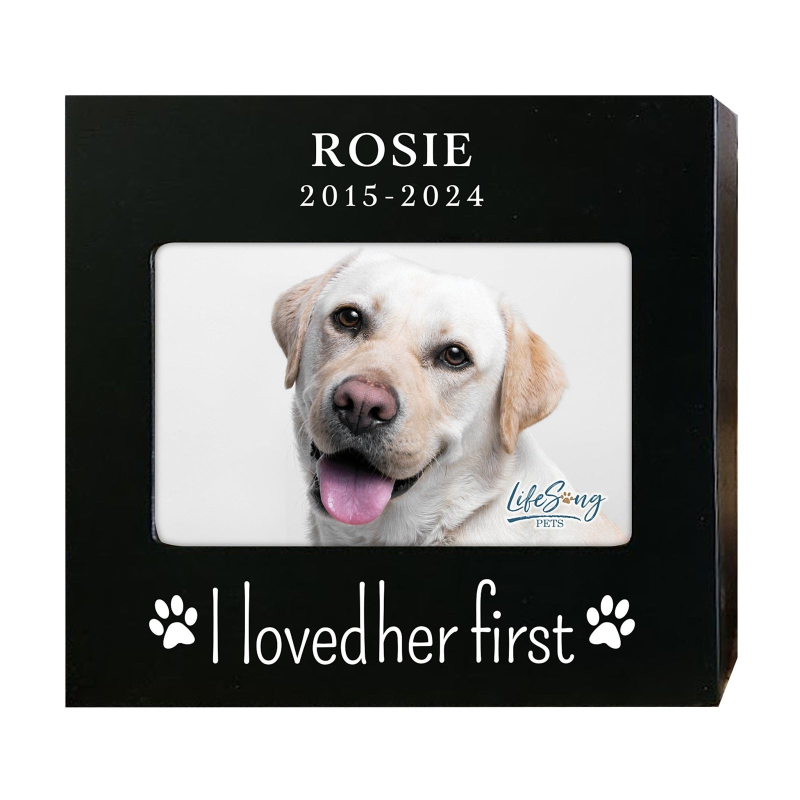 Personalized Wooden Pet Urn with Photo – Handcrafted Pet Remembrance Urn for Dogs & Cats - I Loved Her First - LifeSong Milestones