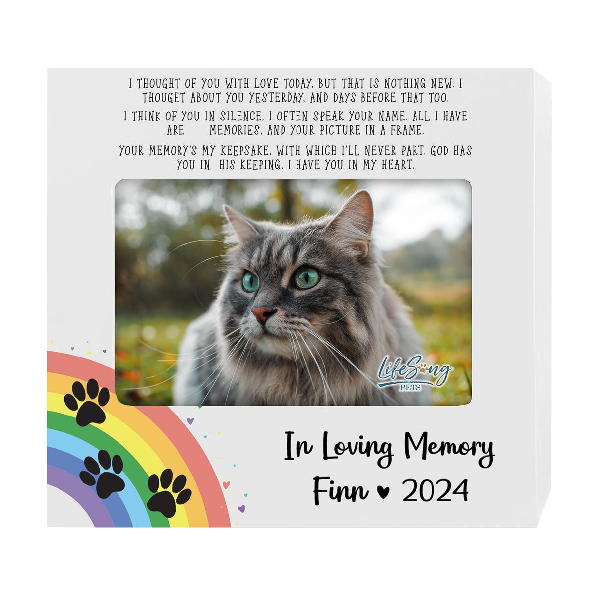 Personalized Wooden Pet Urn with Photo – Handcrafted Pet Remembrance Urn for Dogs & Cats - In Loving Memory - LifeSong Milestones