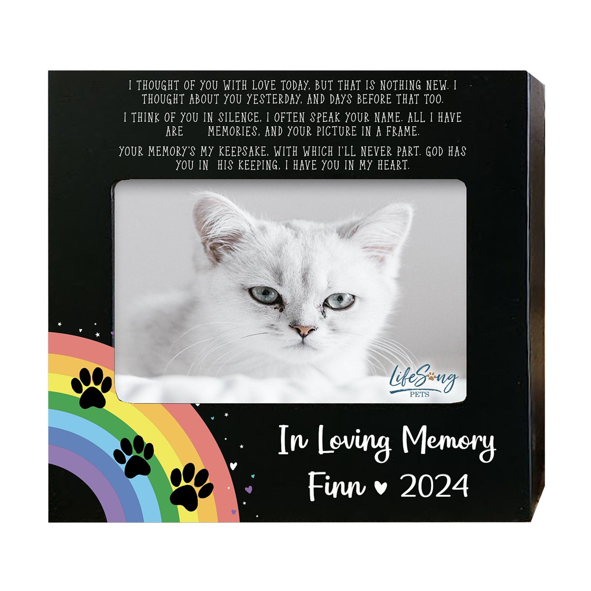 Personalized Wooden Pet Urn with Photo – Handcrafted Pet Remembrance Urn for Dogs &amp; Cats - In Loving Memory - LifeSong Milestones