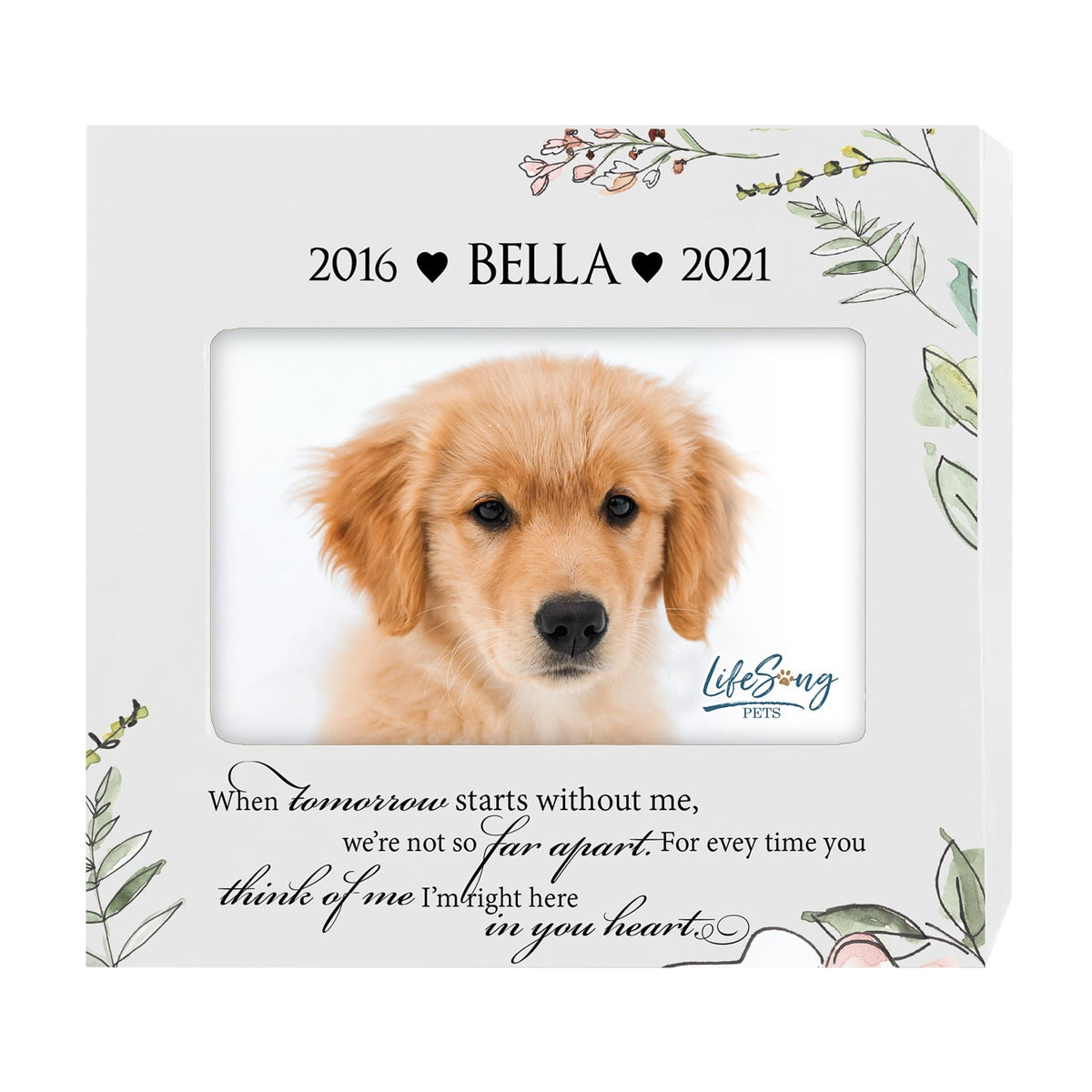 Personalized Wooden Pet Urn with Photo – Handcrafted Pet Remembrance Urn for Dogs & Cats - When Tomorrow Starts - LifeSong Milestones