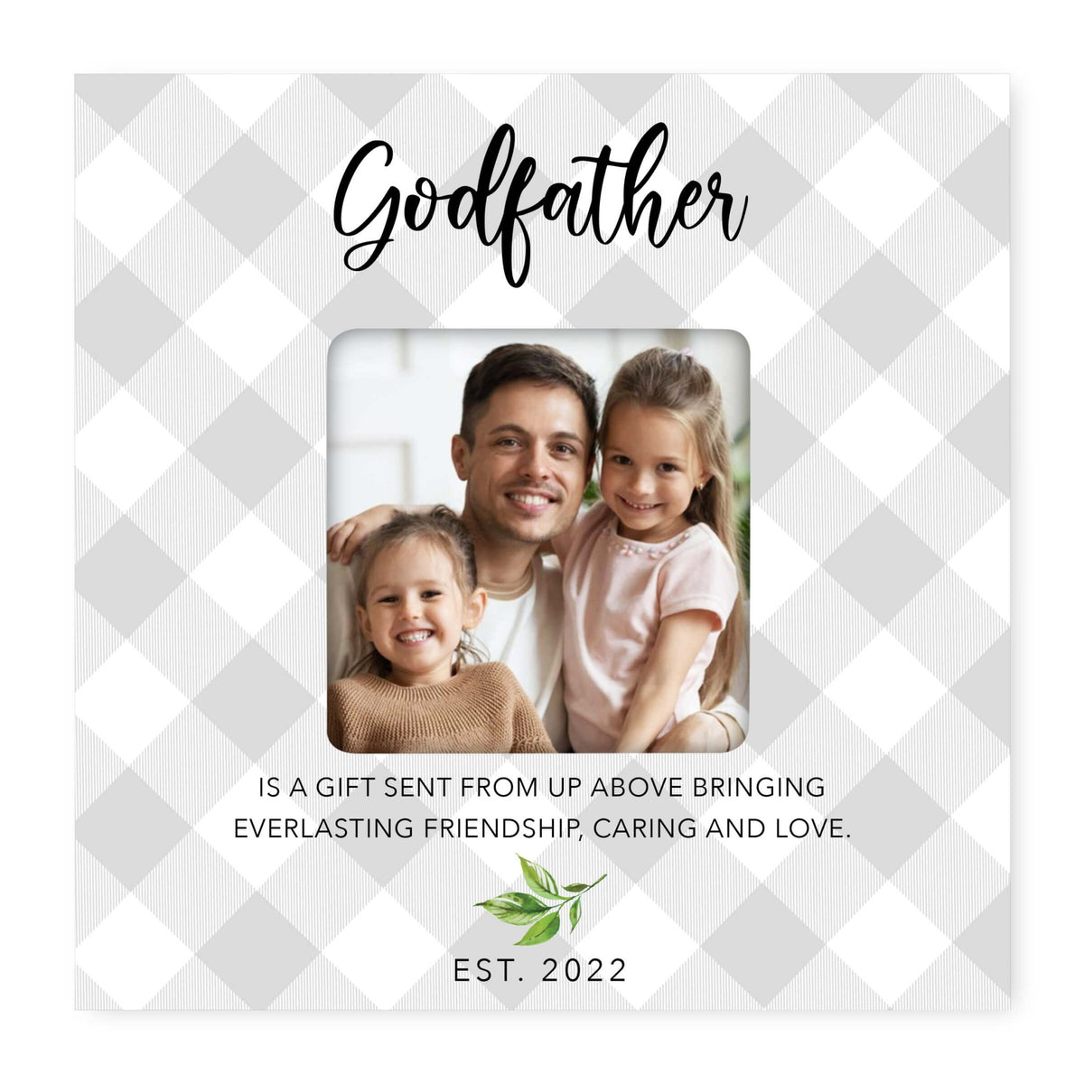 Personalized Wooden Picture Frame for Godfather - LifeSong Milestones