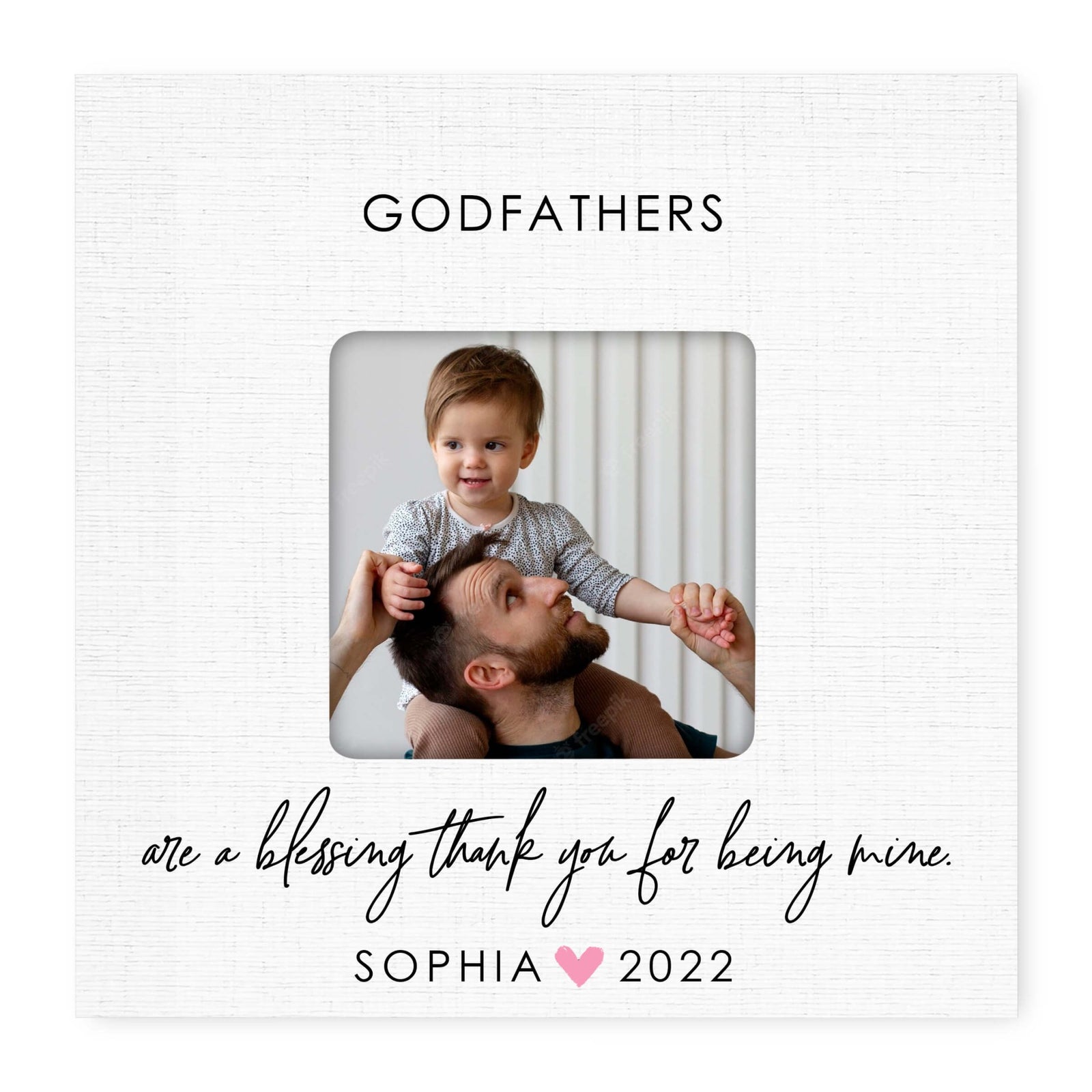 Personalized Wooden Picture Frame for Godfather - LifeSong Milestones