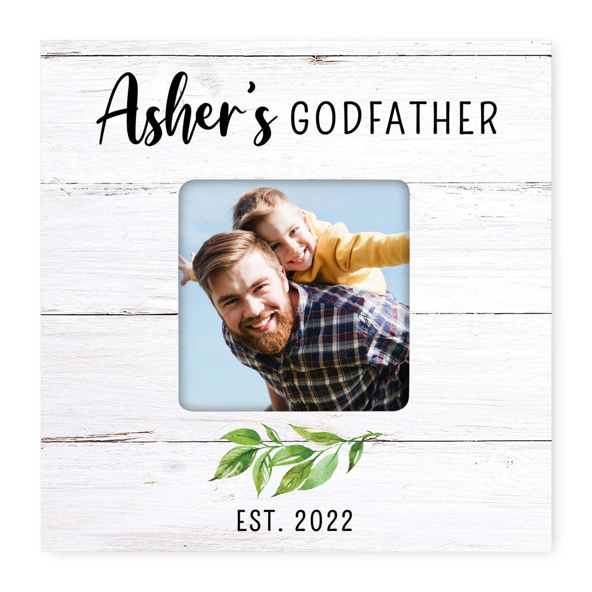 Personalized Wooden Picture Frame for Godfather - LifeSong Milestones