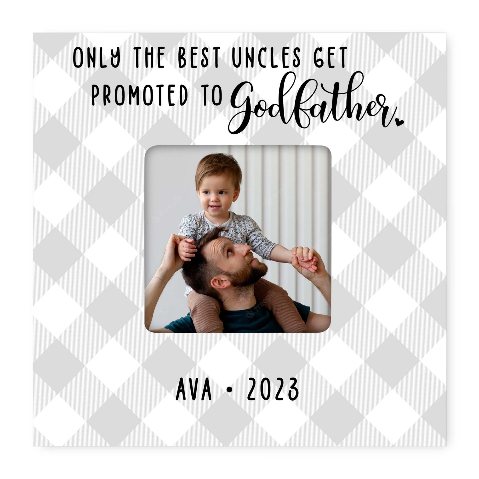Personalized Wooden Picture Frame for Godfather - LifeSong Milestones