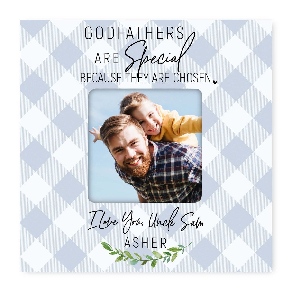 Personalized Wooden Picture Frame for Godfather - LifeSong Milestones