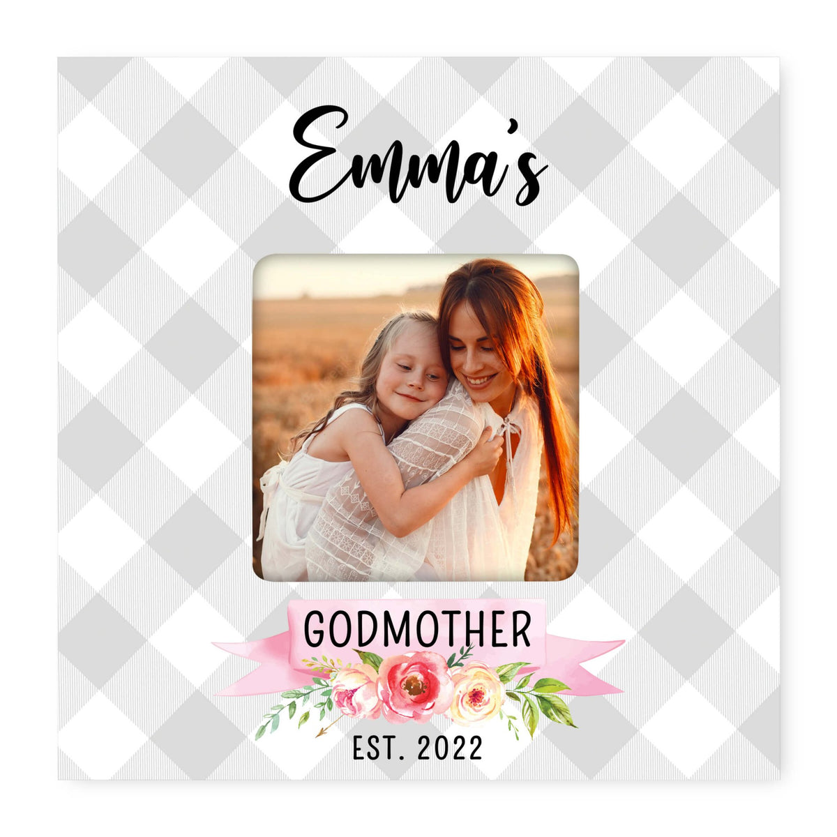 Personalized Wooden Picture Frame for Godmother - LifeSong Milestones